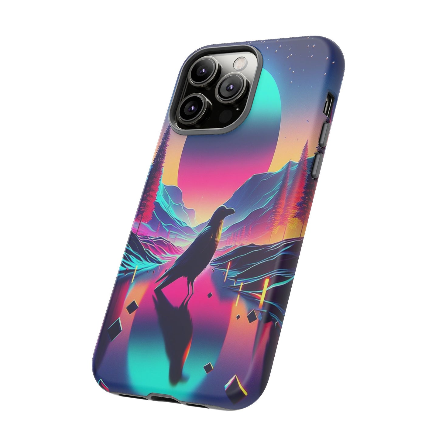 Celestial Horizon with Raven - Phone Case