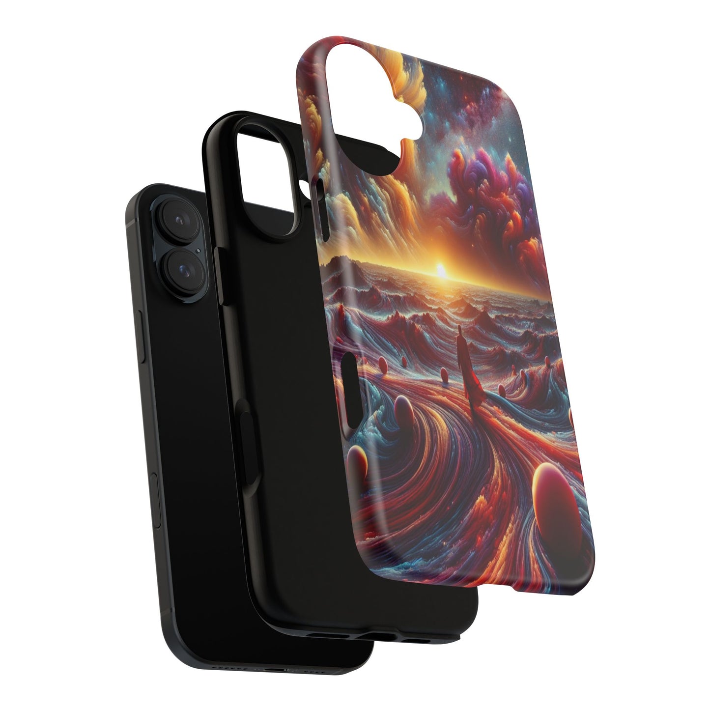 Journey Through Celestial Waves - Phone Case