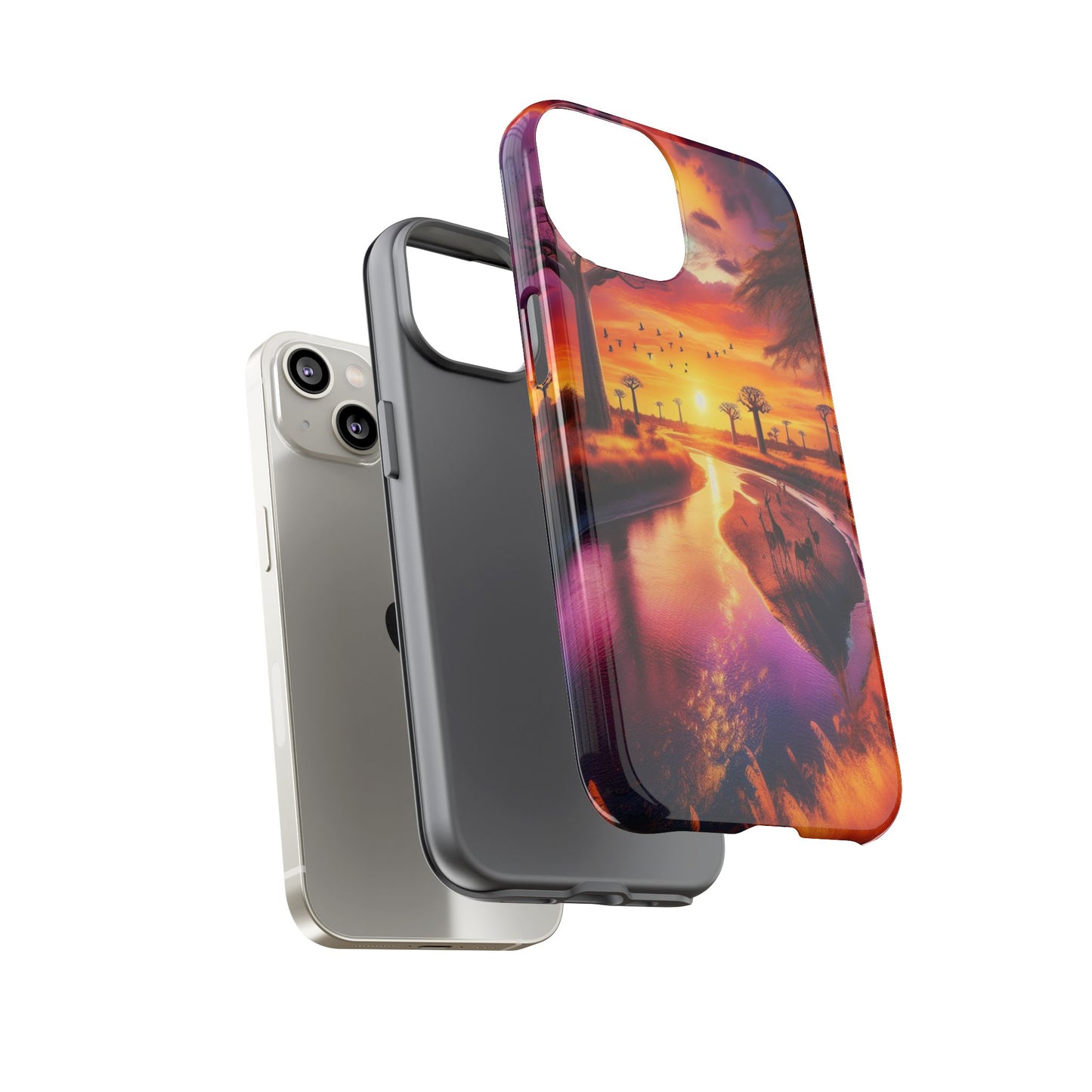 Journey Through Radiant Savannah - Phone Case