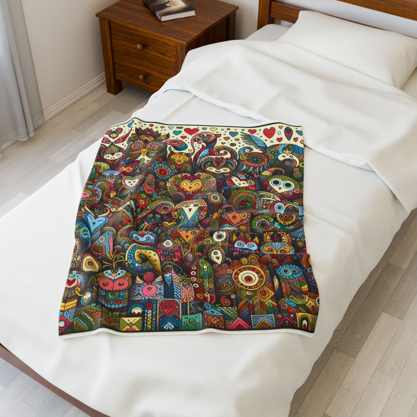 Animal Harmony Tapestry - Plush Blanket