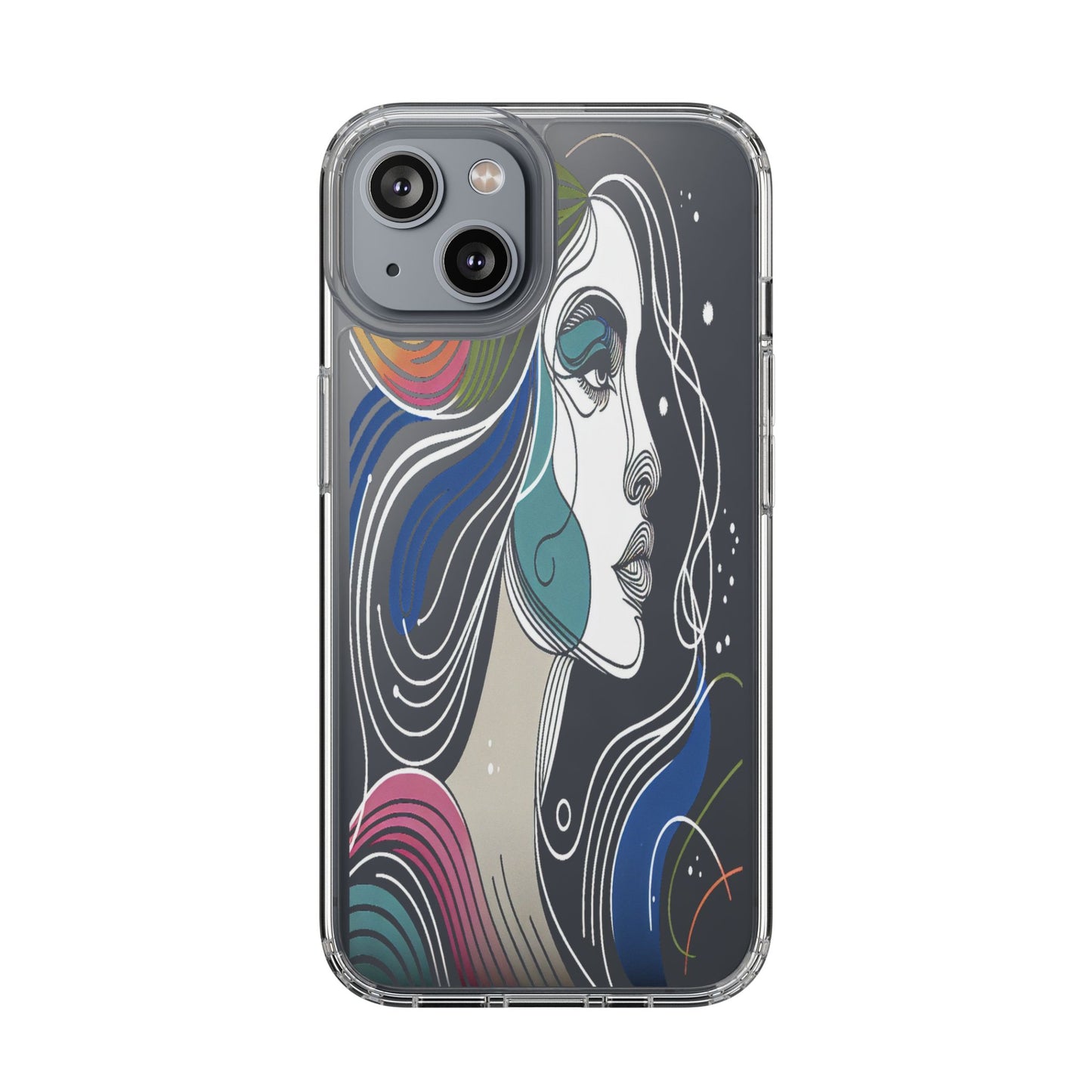 Transparent Portrait of Imagination Iphone Case Compatible With Iphone 16 15 14 - Clear Phone Cover