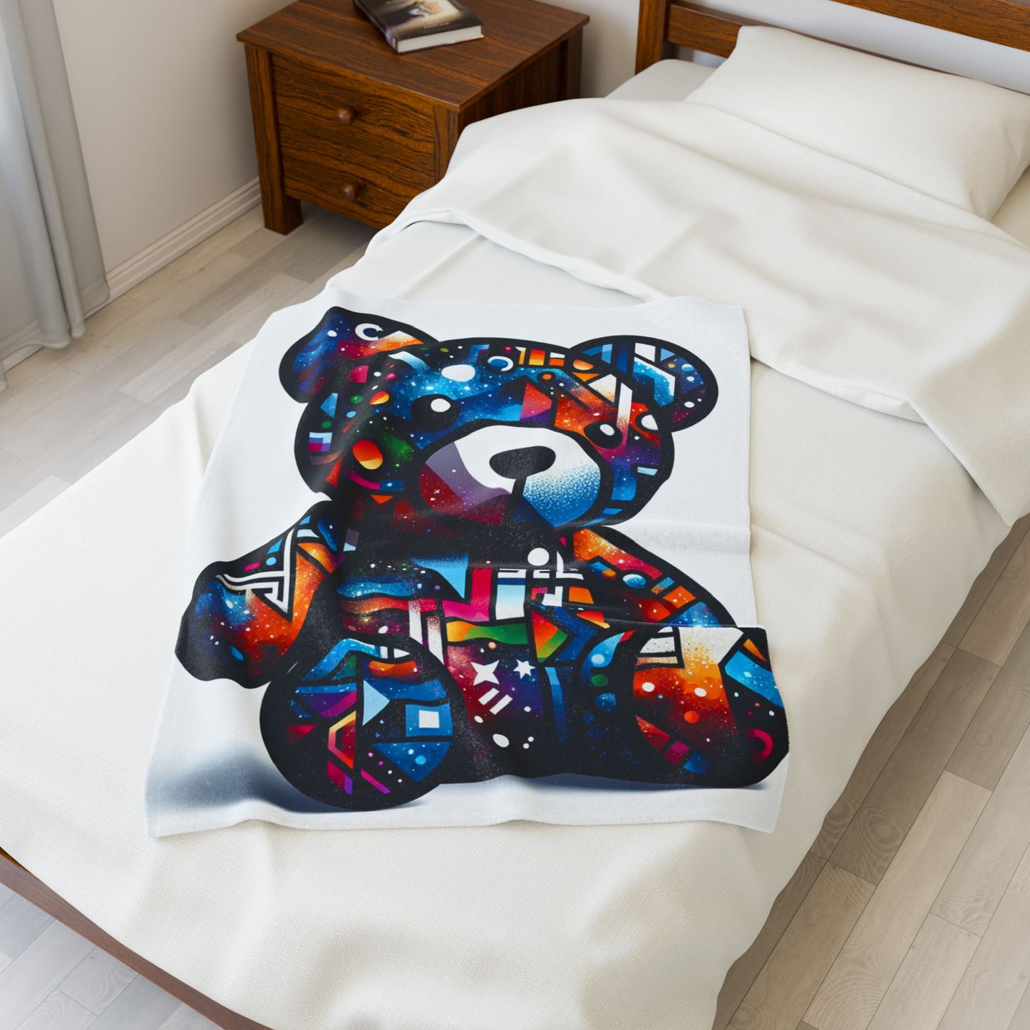 Geometric Teddy Patterns - Plush Blanket