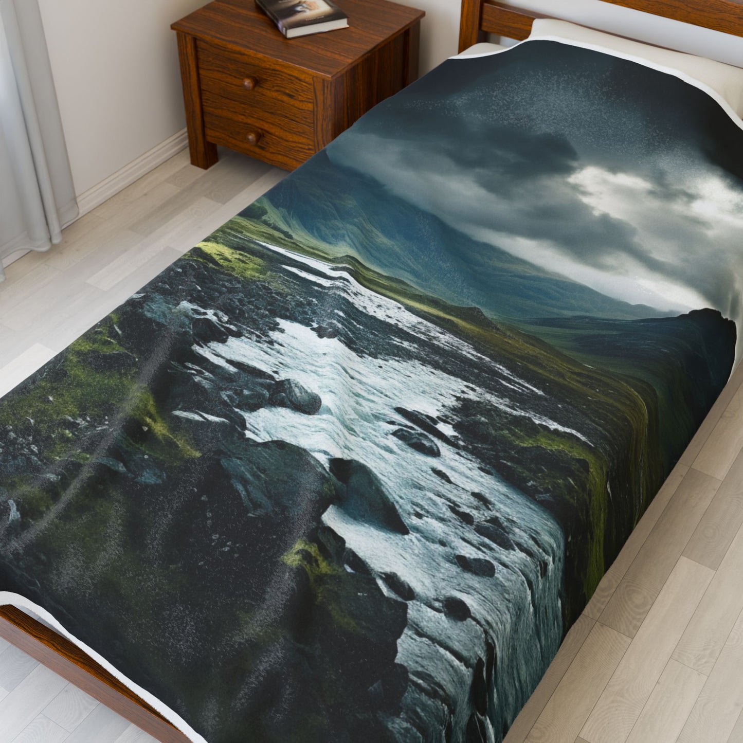Mystic Highlands River Passage- Plush Blanket