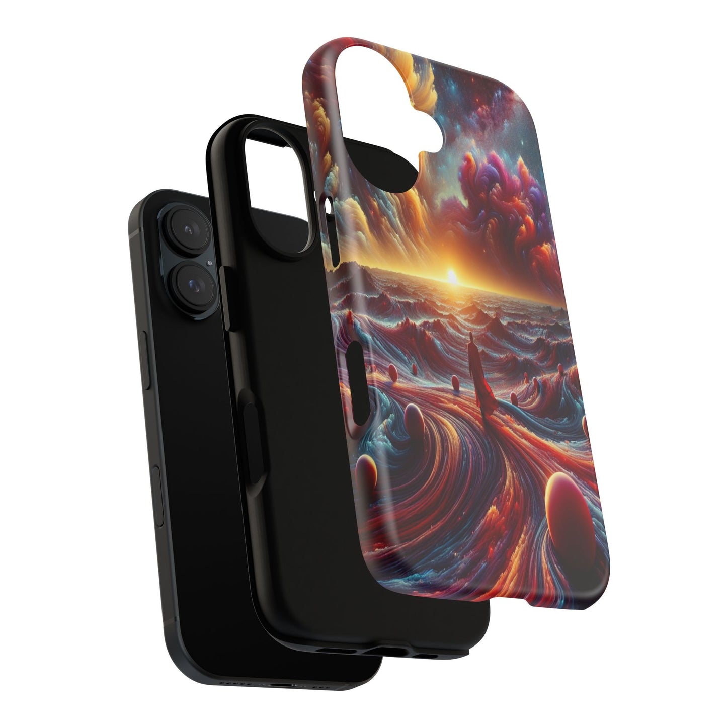 Journey Through Celestial Waves - Phone Case