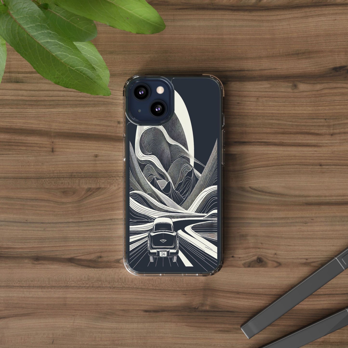 Journey Through the Curves - Clear Phone Case