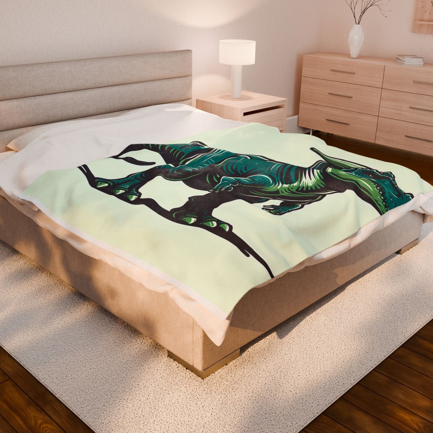 Prehistoric Stride- Plush Blanket