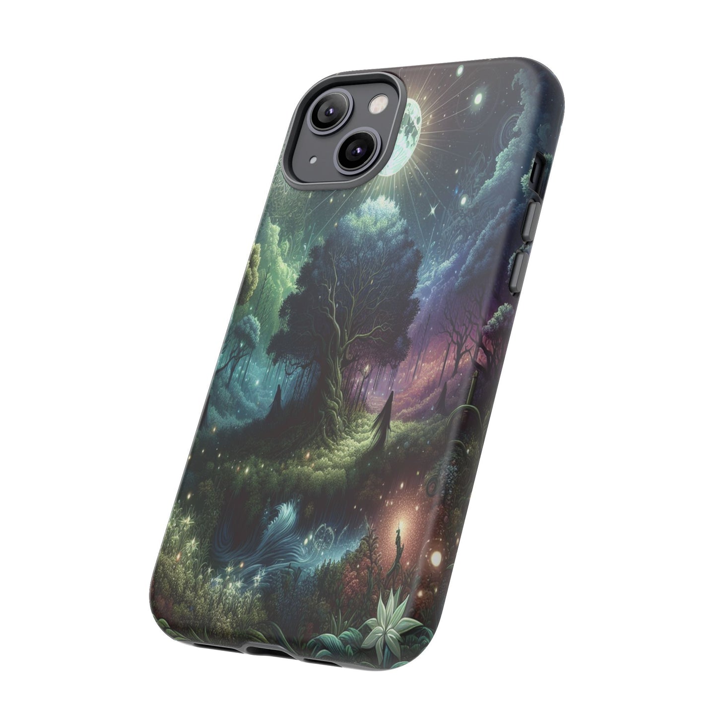 Luminous Forest Nightscape - Phone Case