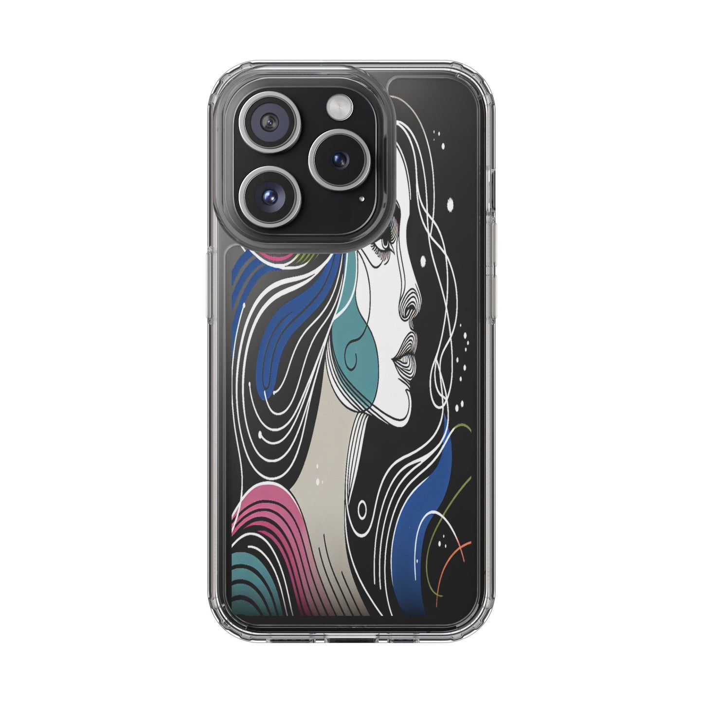 Transparent Portrait of Imagination Iphone Case Compatible With Iphone 16 15 14 - Clear Phone Cover