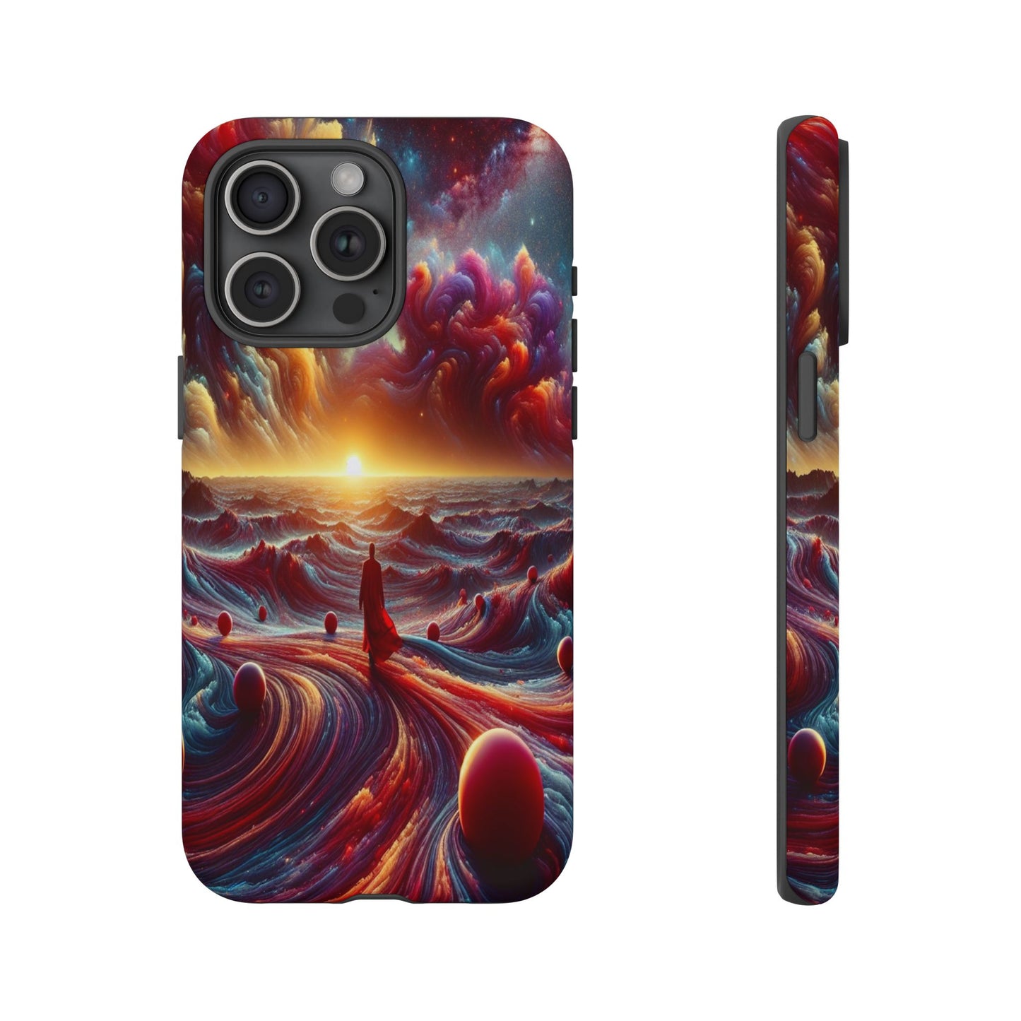 Journey Through Celestial Waves - Phone Case