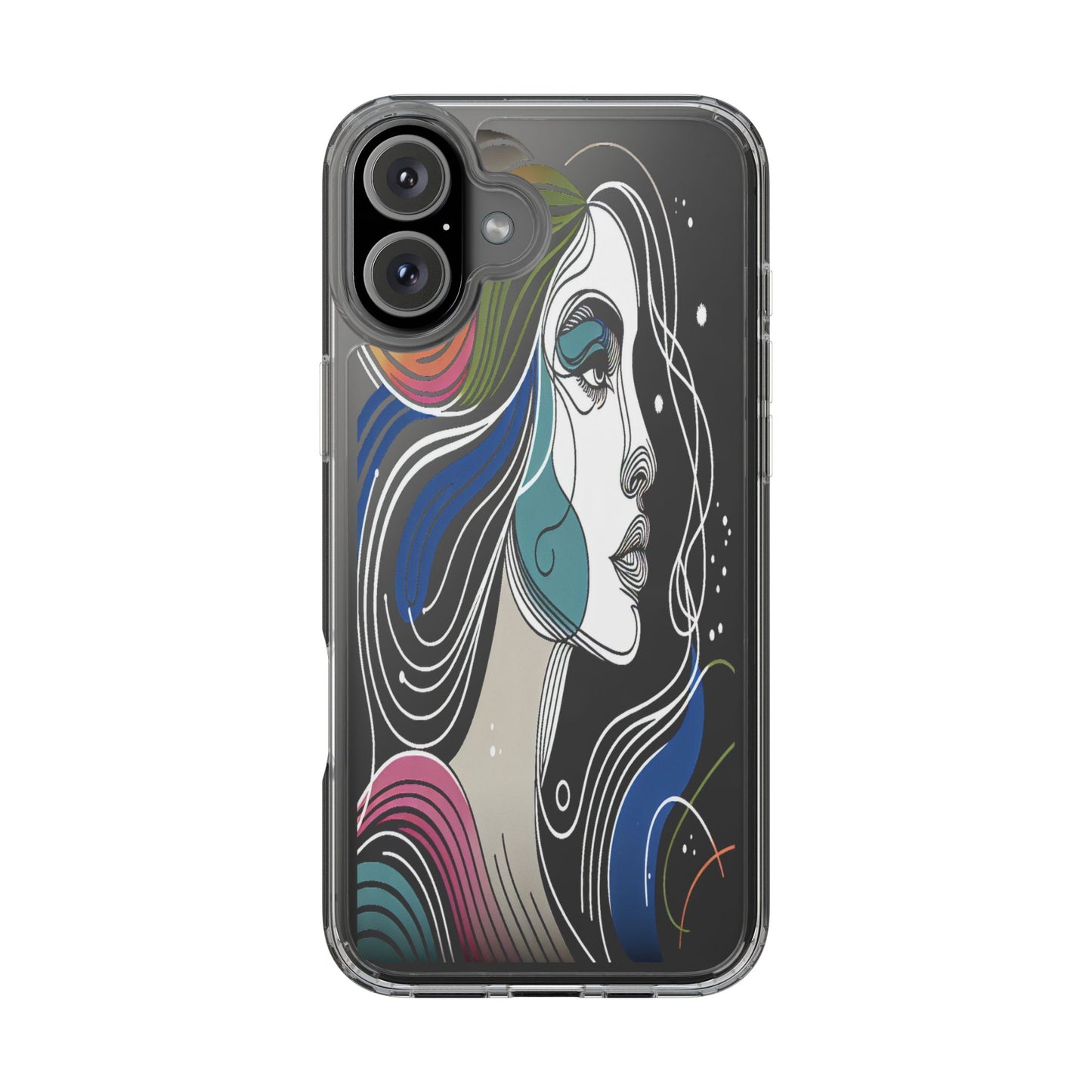 Transparent Portrait of Imagination Iphone Case Compatible With Iphone 16 15 14 - Clear Phone Cover