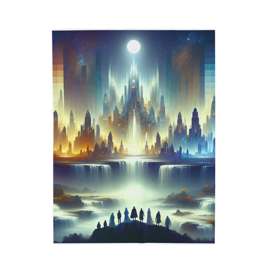 City of Starlight Cascade - Plush Blanket