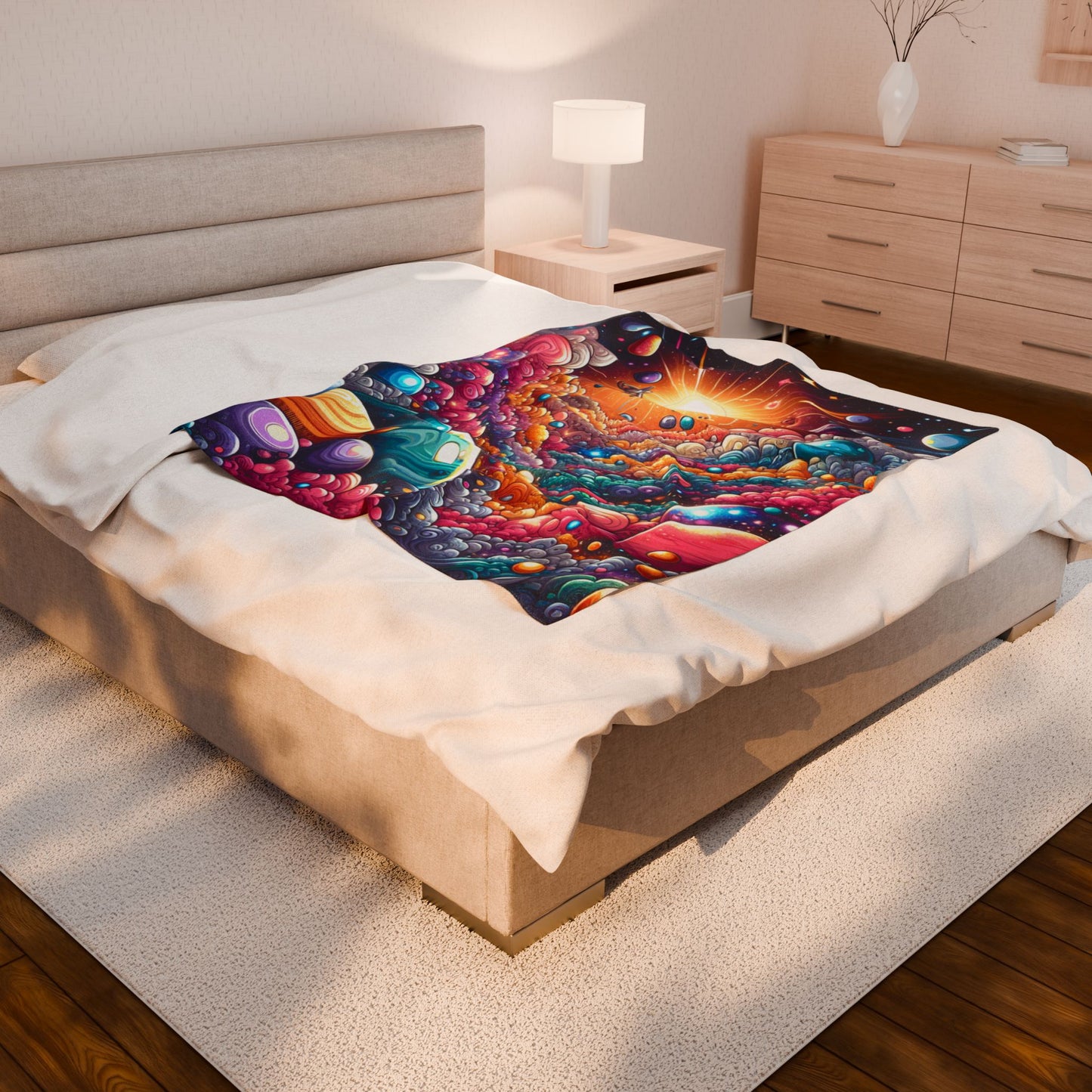 Galaxies Embrace - Plush Blanket
