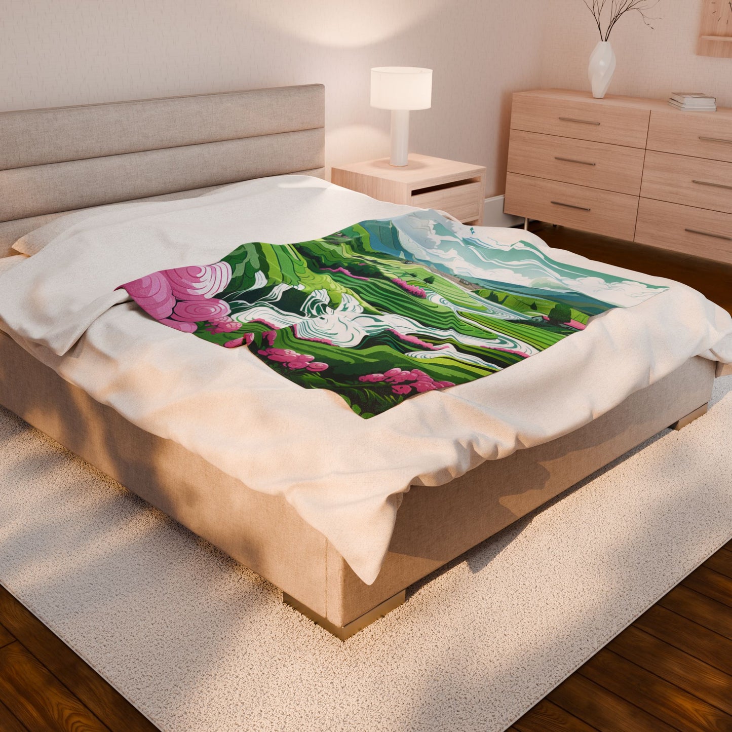 Surreal Blossom Valley- Plush Blanket