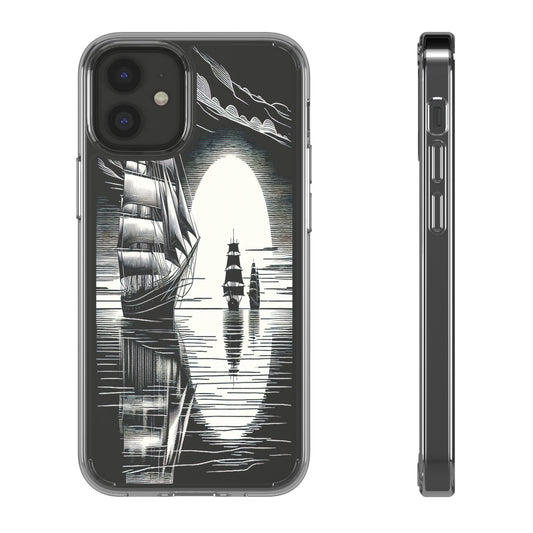 Transparent Sailboats on the Horizon Iphone Case Compatible With Iphone 16 15 14 - Clear Phone Cover