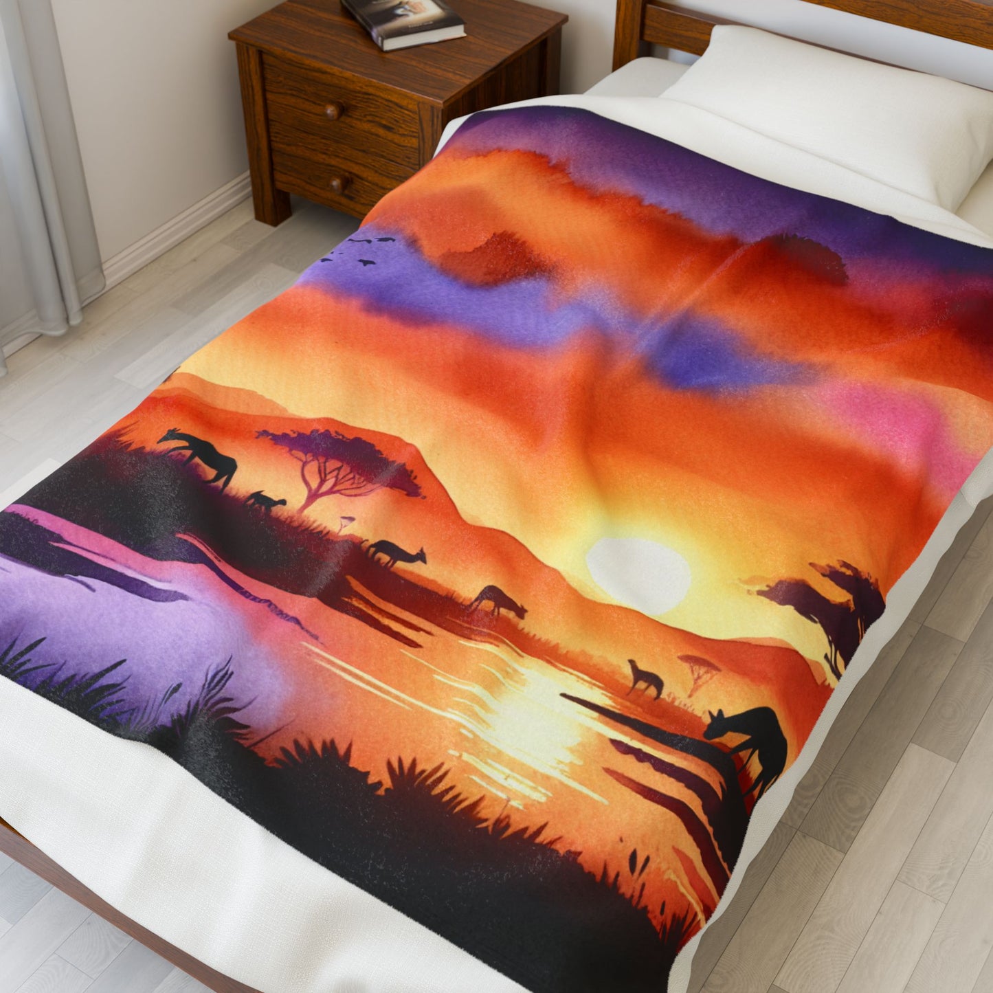 African Wilderness Aura - Plush Blanket