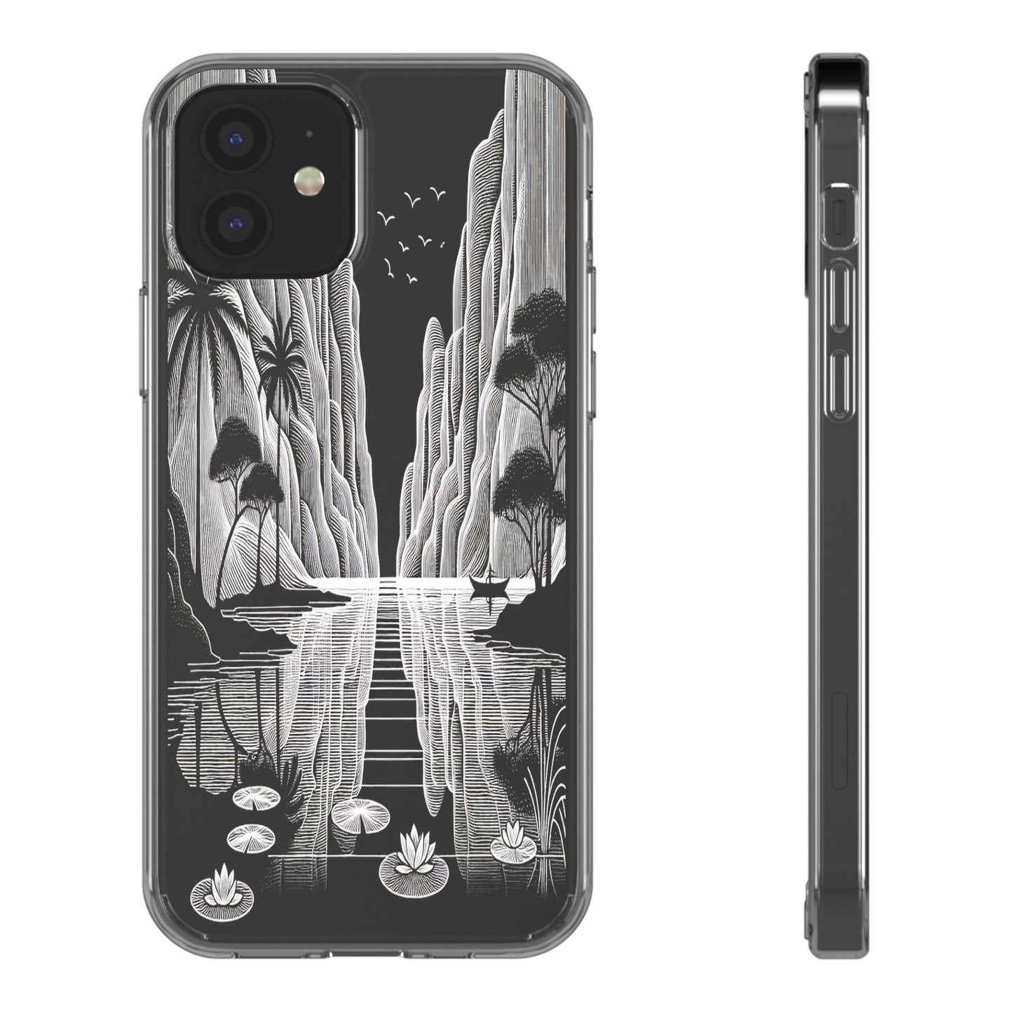 Transparent Journey Through the Cliffs Iphone Case Compatible With Iphone 16 15 14 - Clear Phone Cover