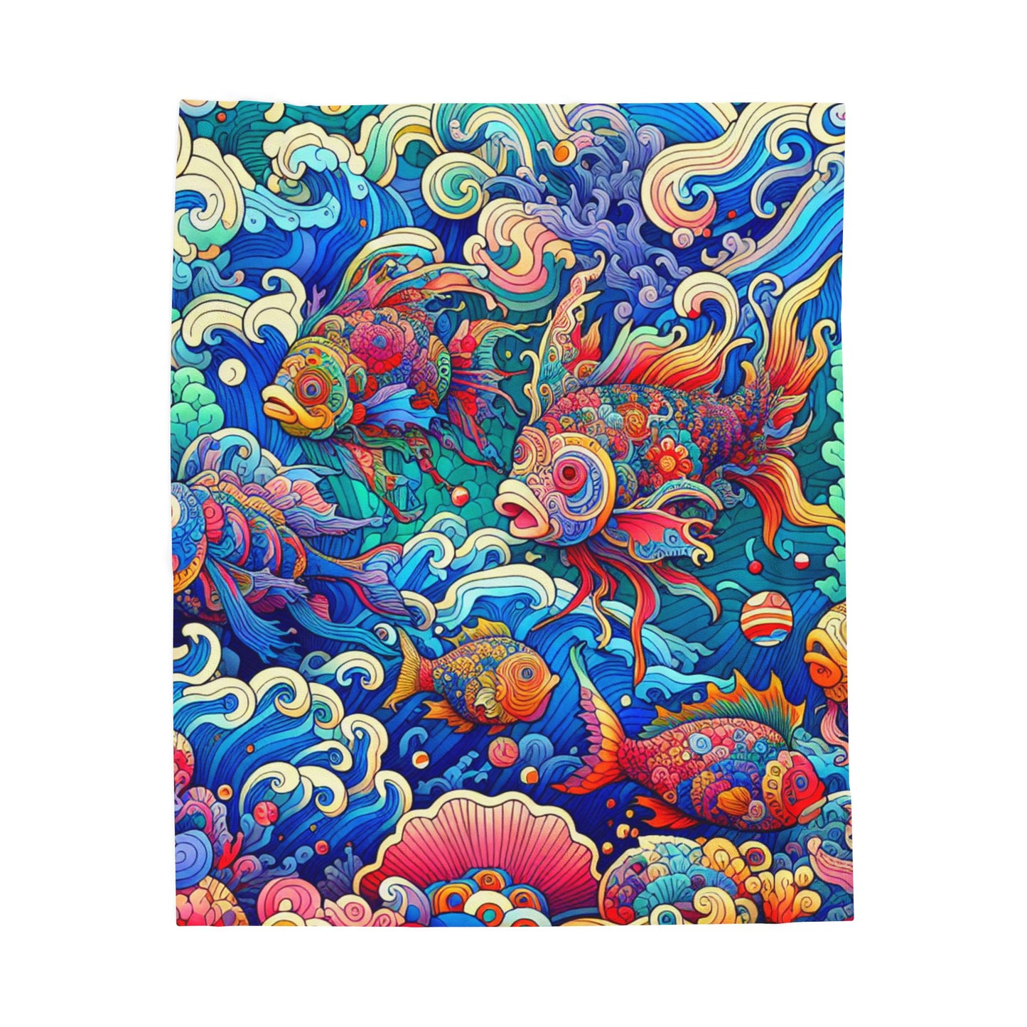 Marine Kaleidoscope - Plush Blanket