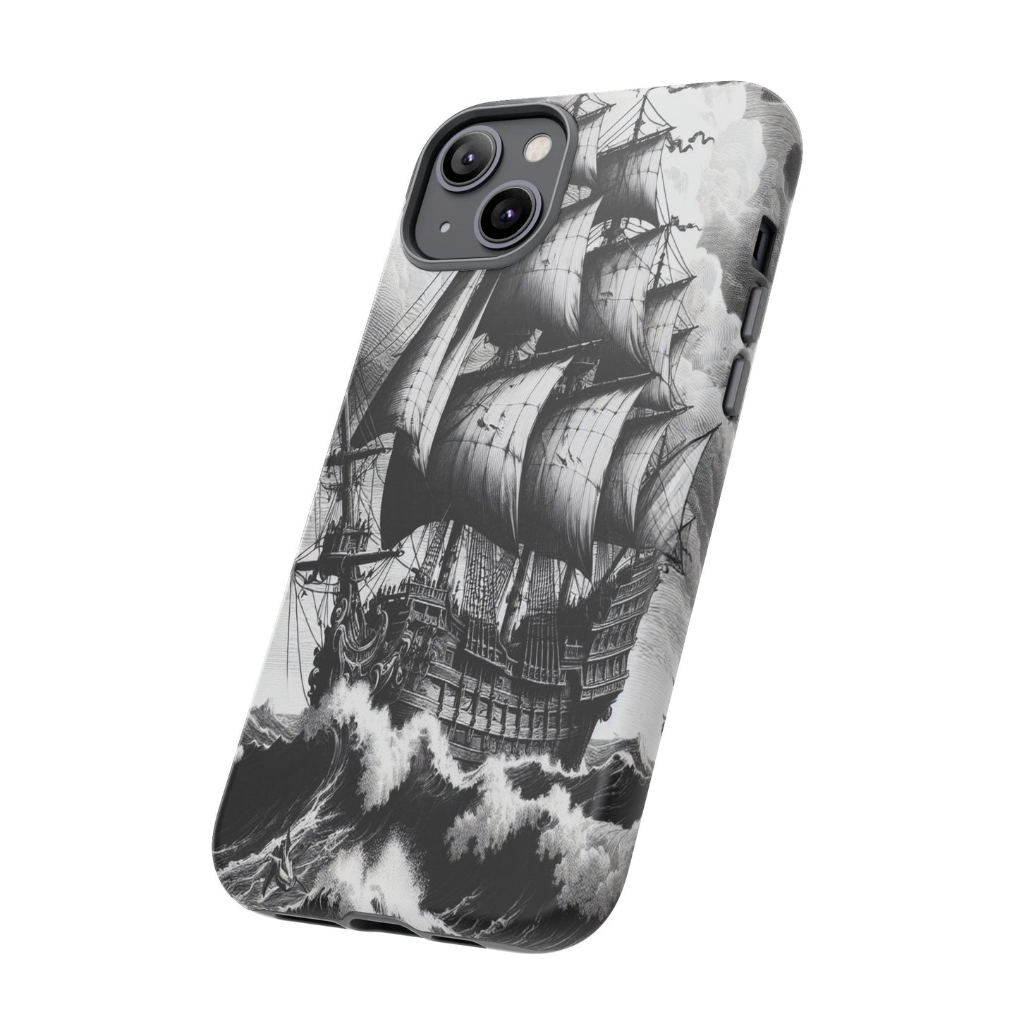 Custom ProtectiveSailing Through the TempestIphone Case Compatible With Iphone 16 15 14 - Phone Cover