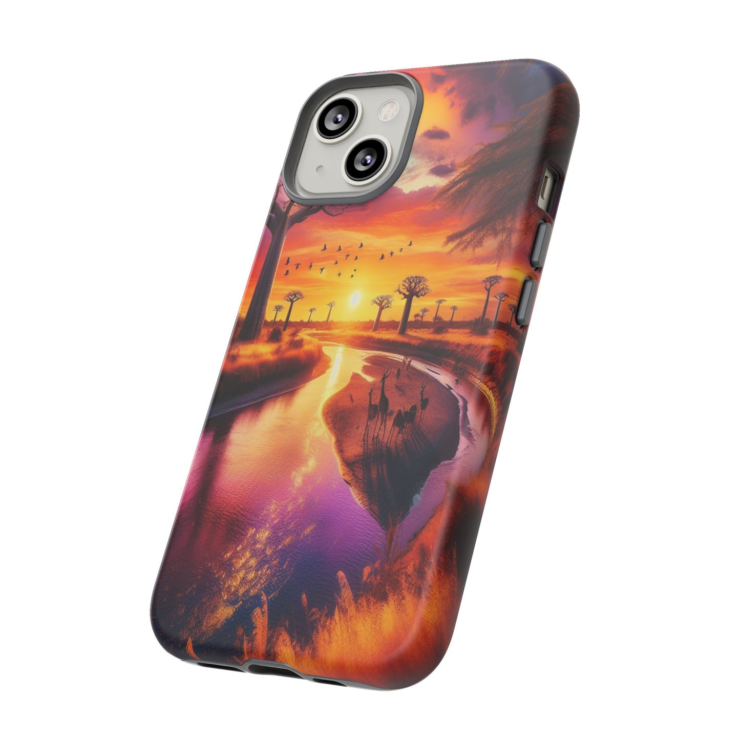 Journey Through Radiant Savannah - Phone Case