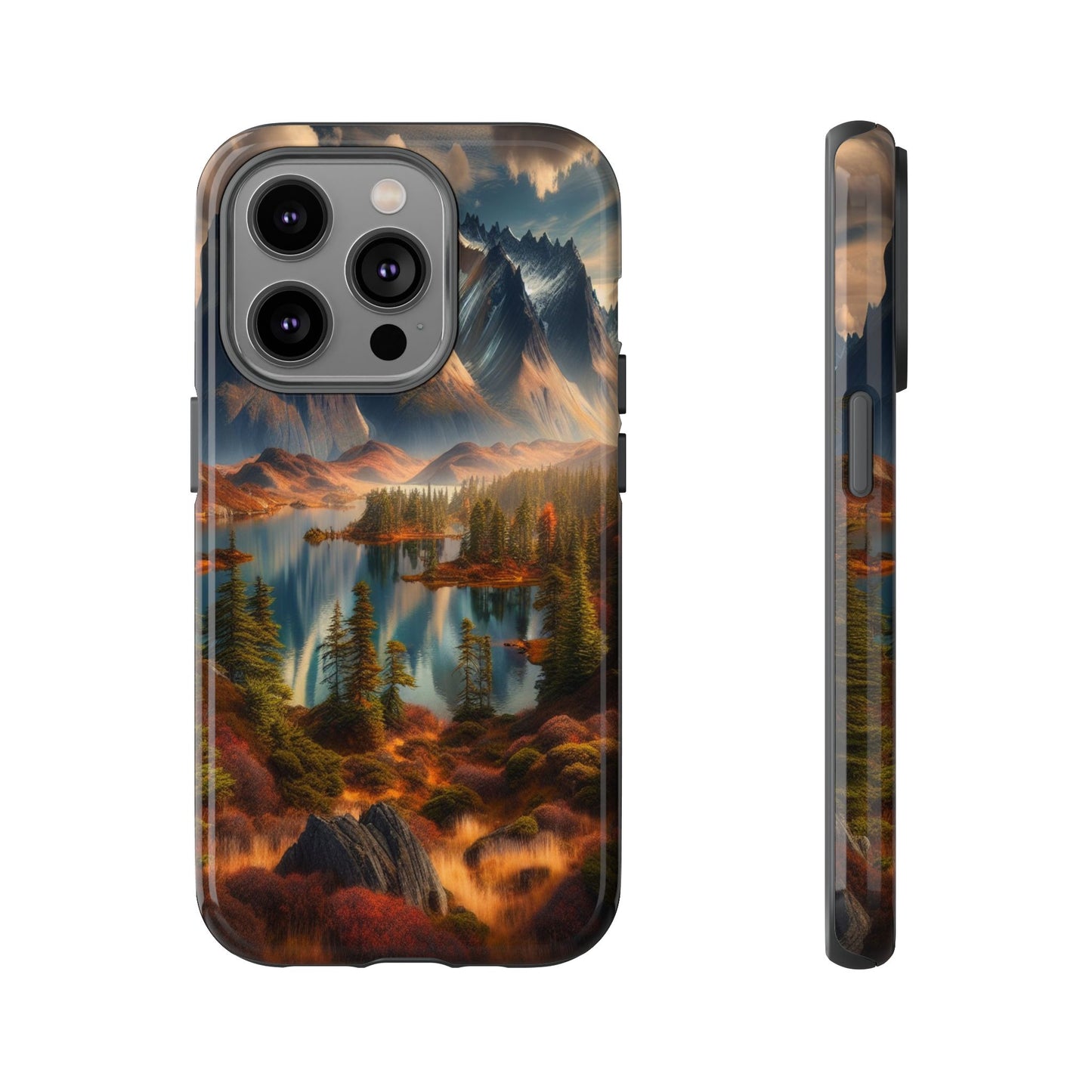 Custom ProtectiveMajestic Peaks and Tranquil WatersIphone Case Compatible With Iphone 16 15 14 - Phone Cover