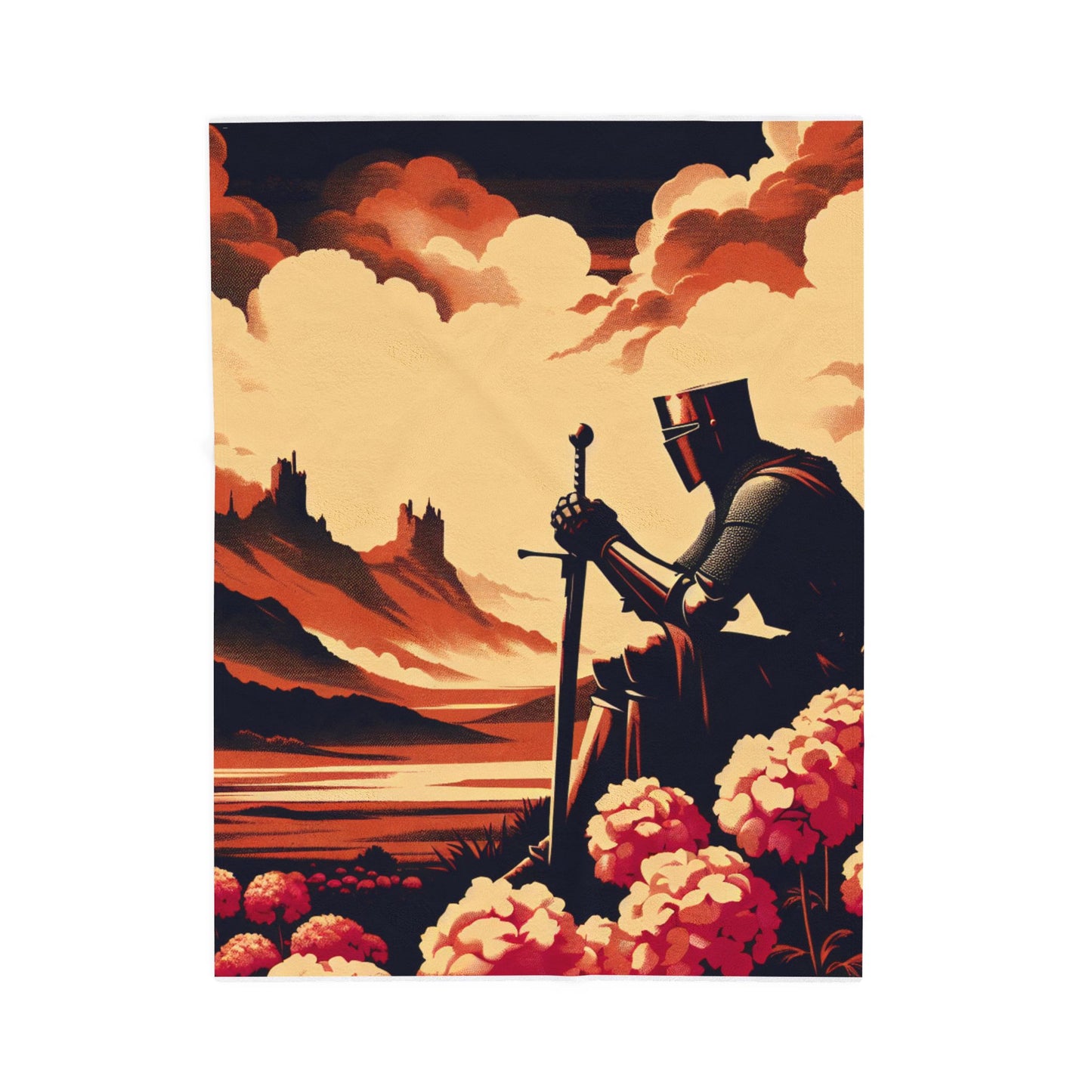 Knight's Contemplation - Plush Blanket