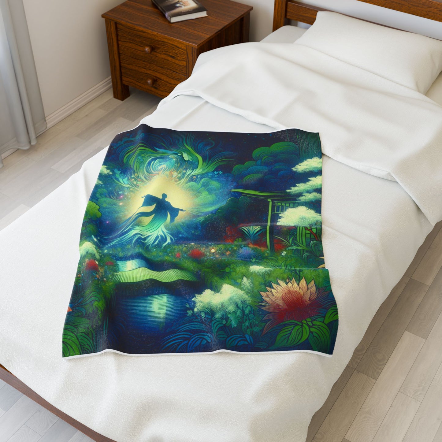 Mystic Garden Awakening - Plush Blanket