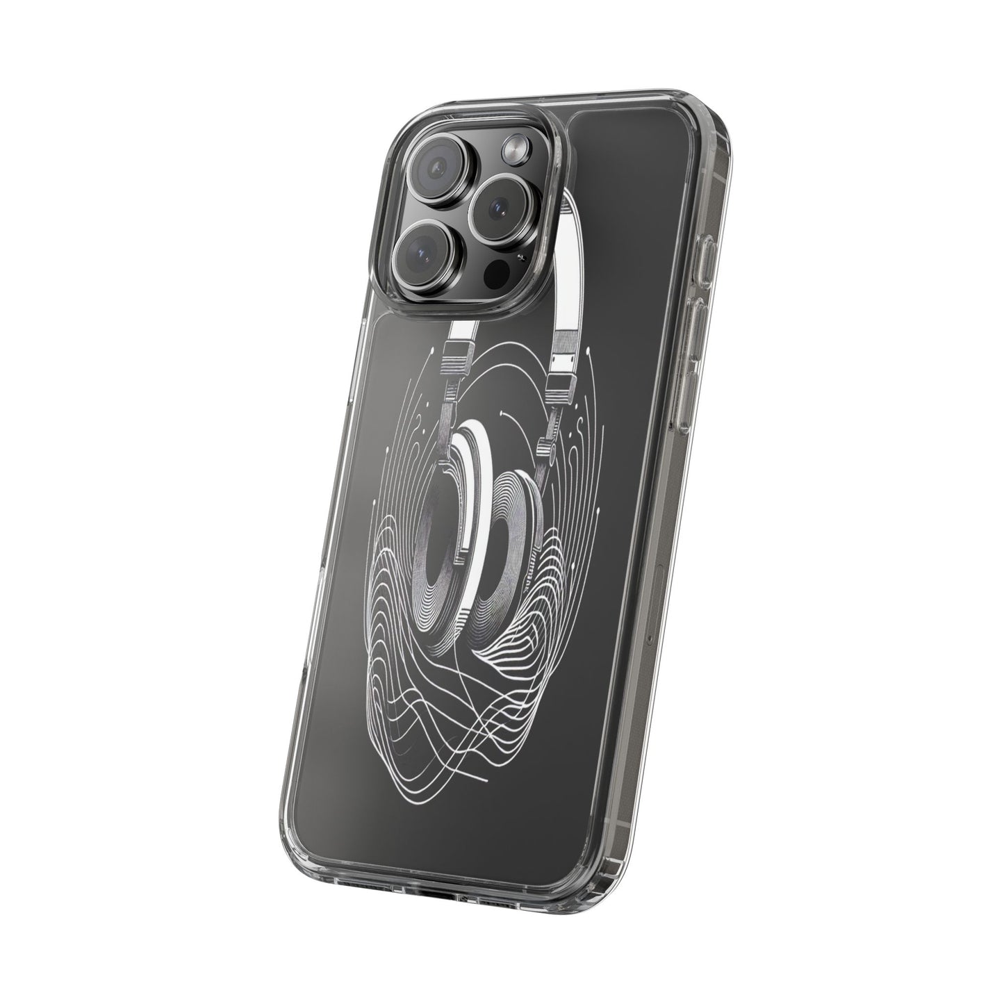 Transparent Sound Waves Unleashed Iphone Case Compatible With Iphone 16 15 14 - Clear Phone Cover