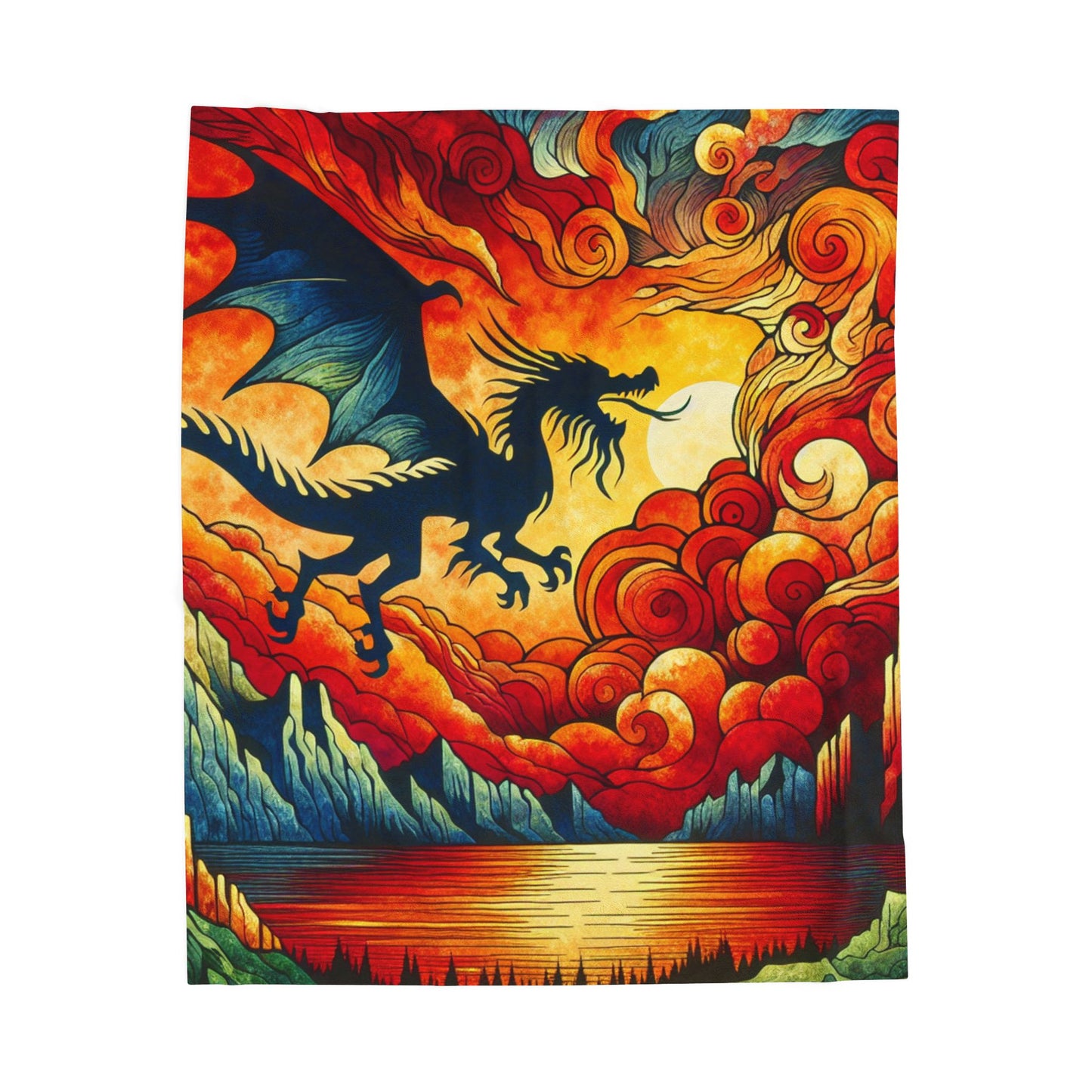 Dragon in Flight - Plush Blanket