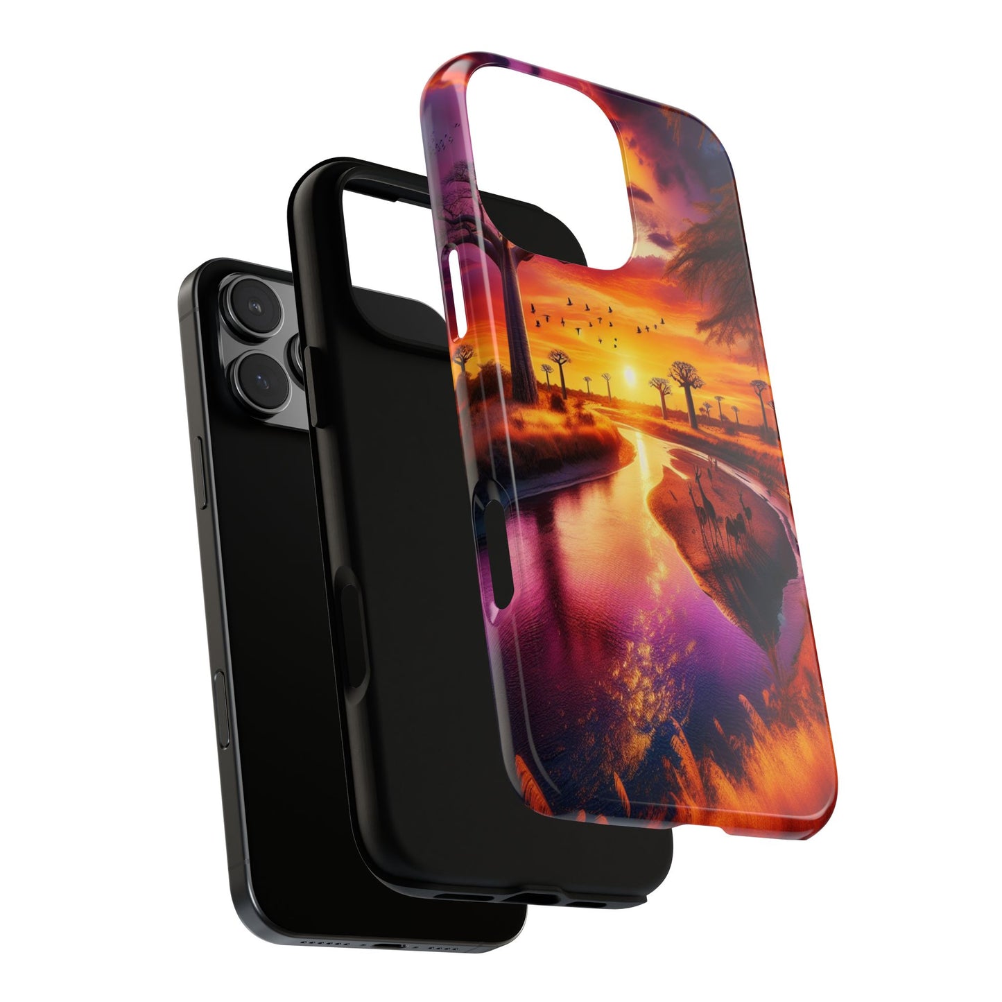 Journey Through Radiant Savannah - Phone Case