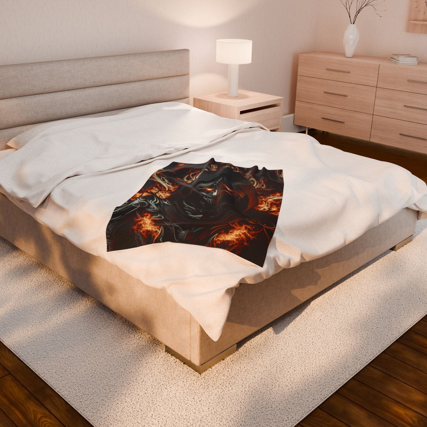 Wicked Flaming Guardian - Plush Blanket