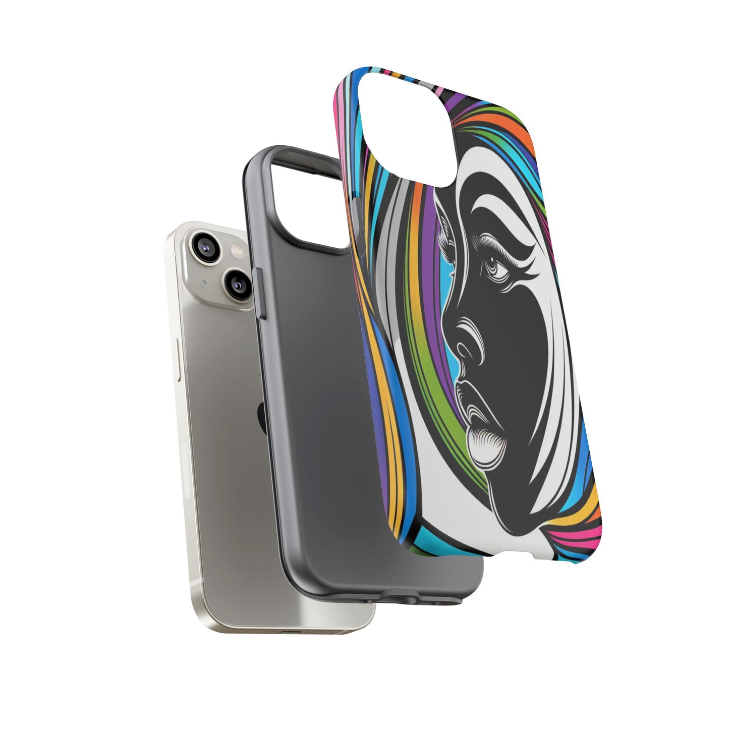 Colorful Portrait Fusion - Phone Case