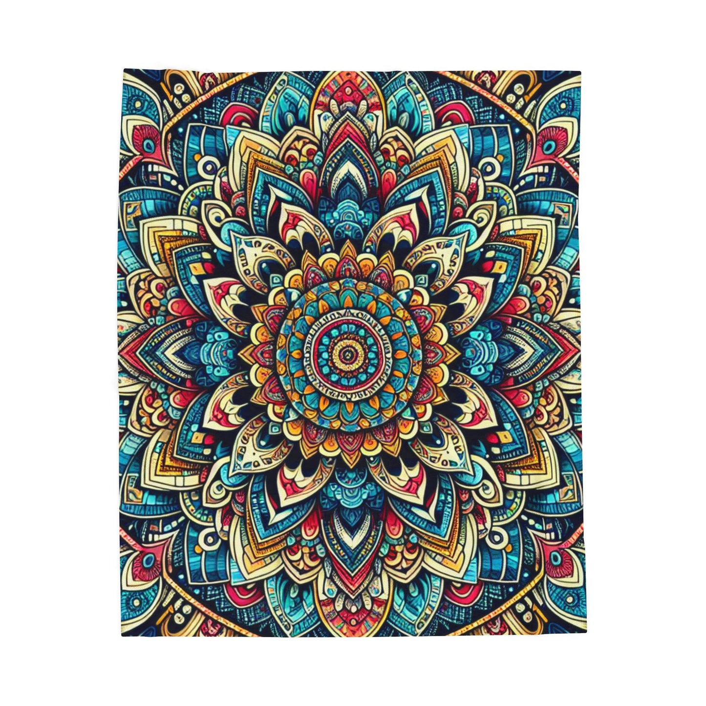 Mandala Kaleidoscope Design - Plush Blanket