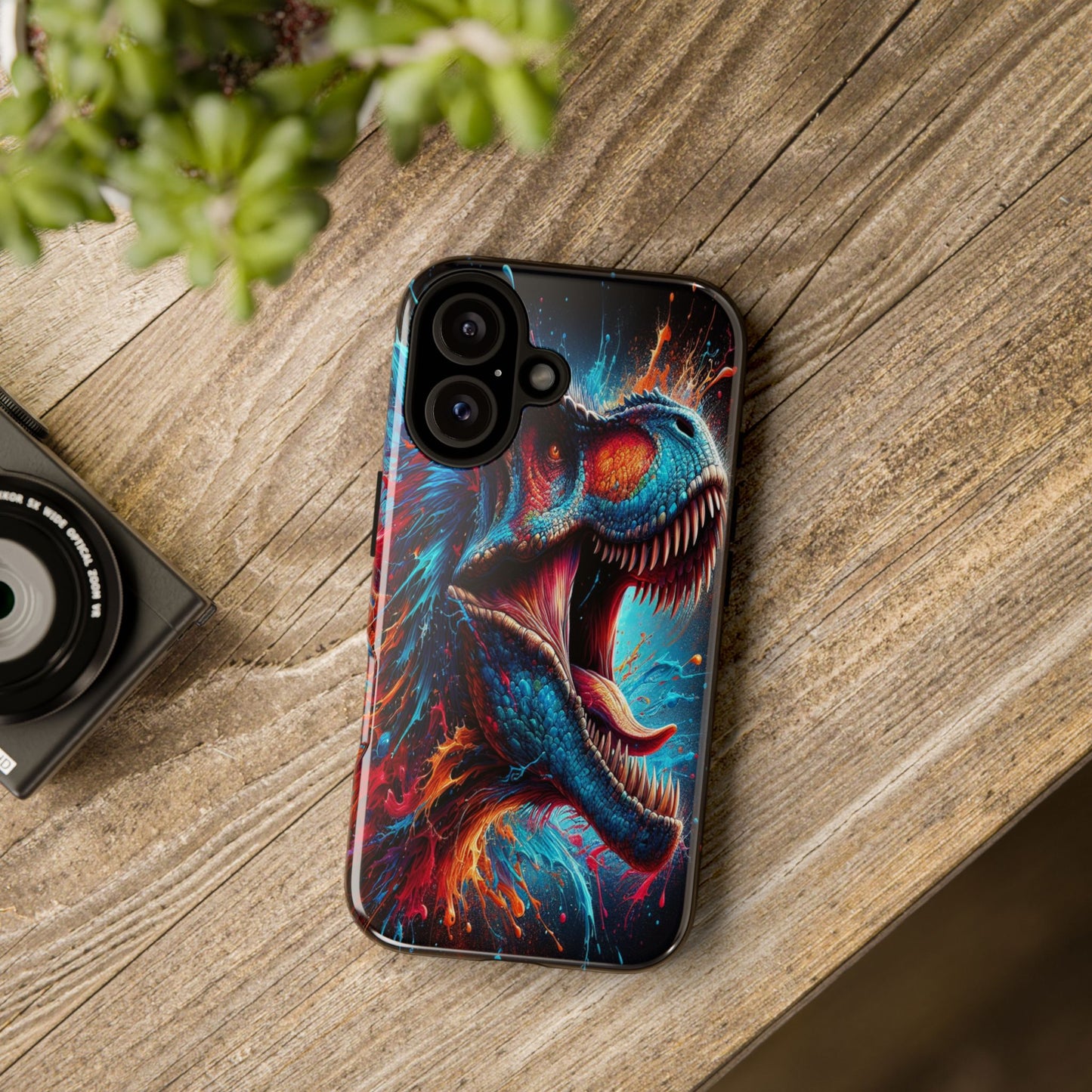 Colorburst Dinosaur Roar - Phone Case