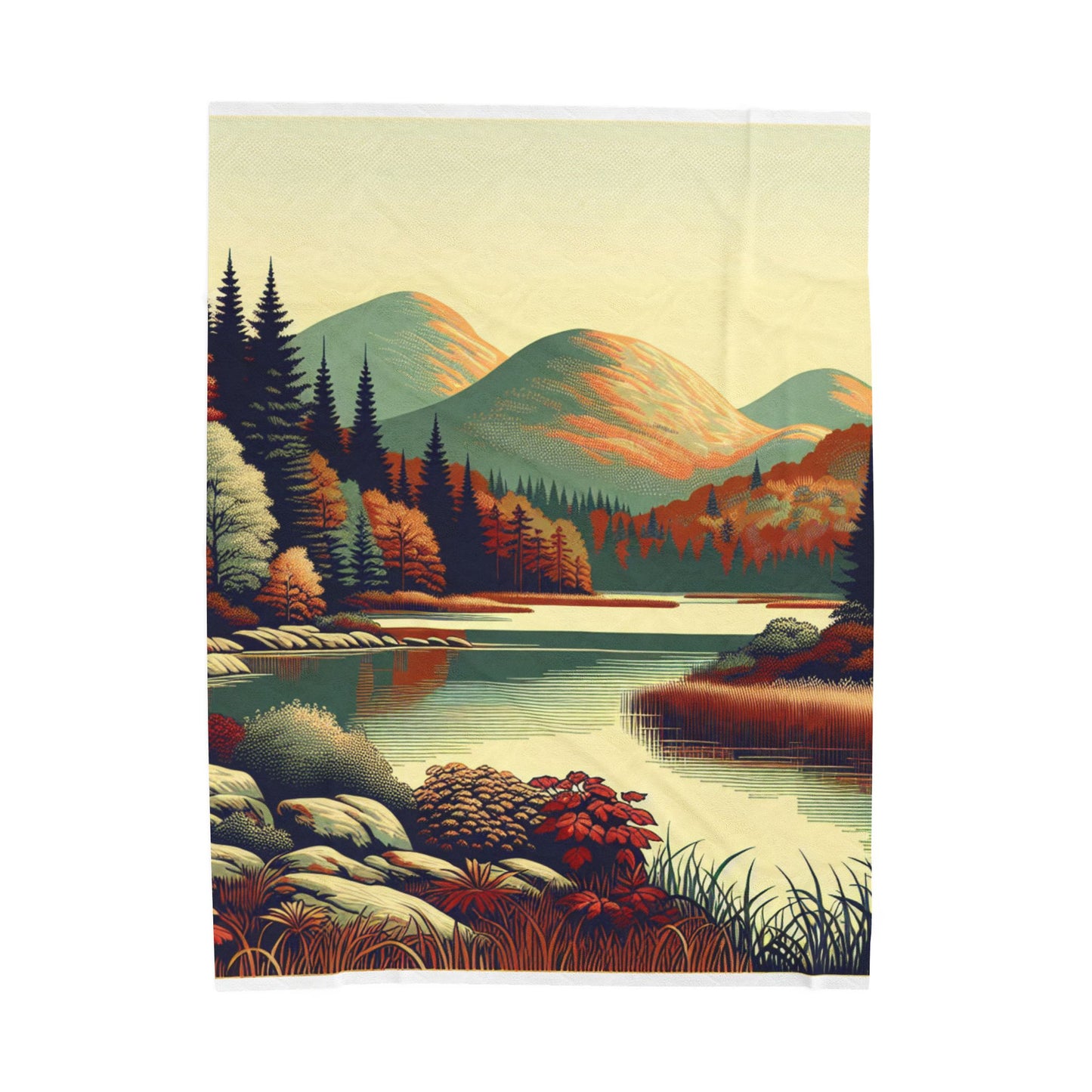 Rustic Highland Repose- Plush Blanket