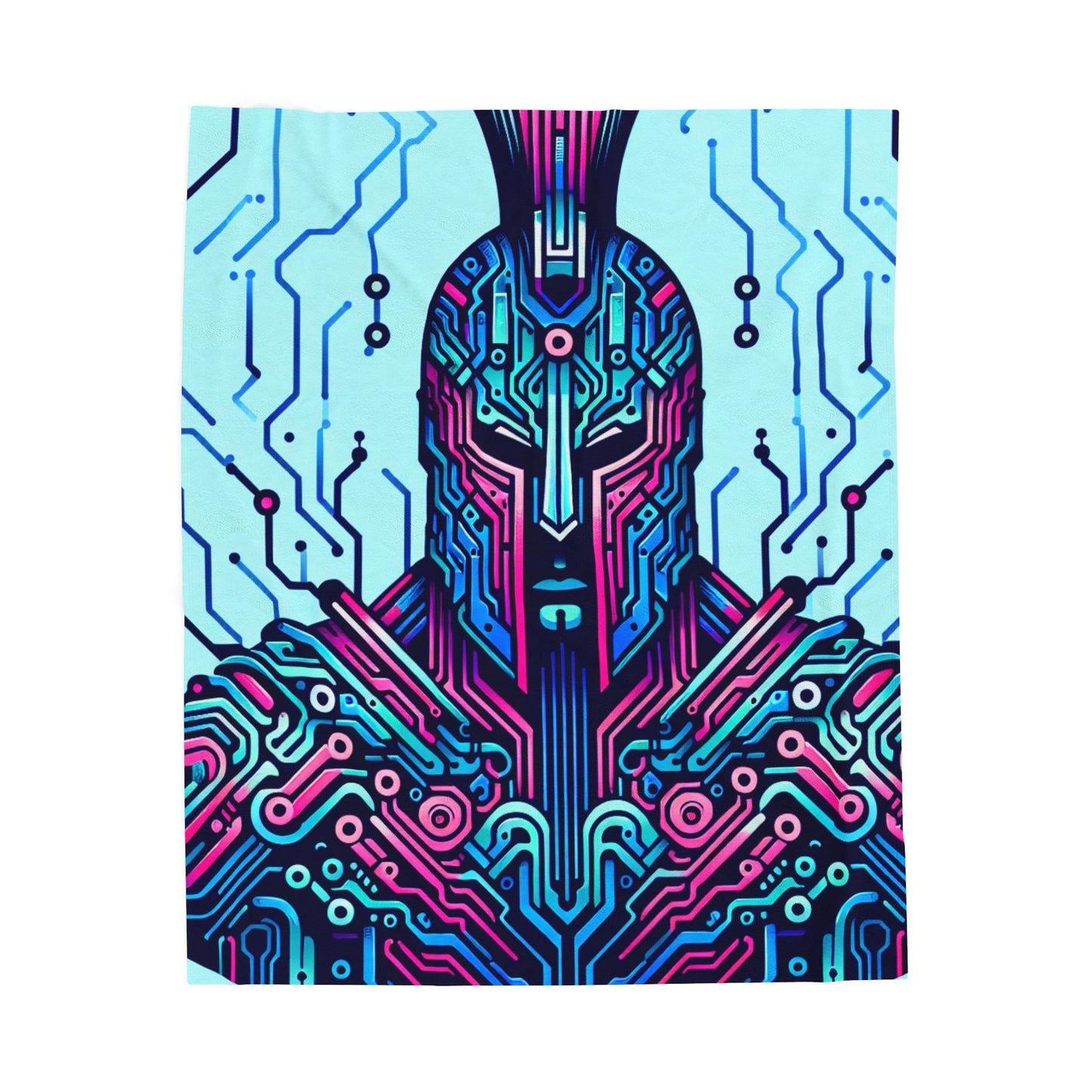 Techno Warrior's Essence - Plush Blanket