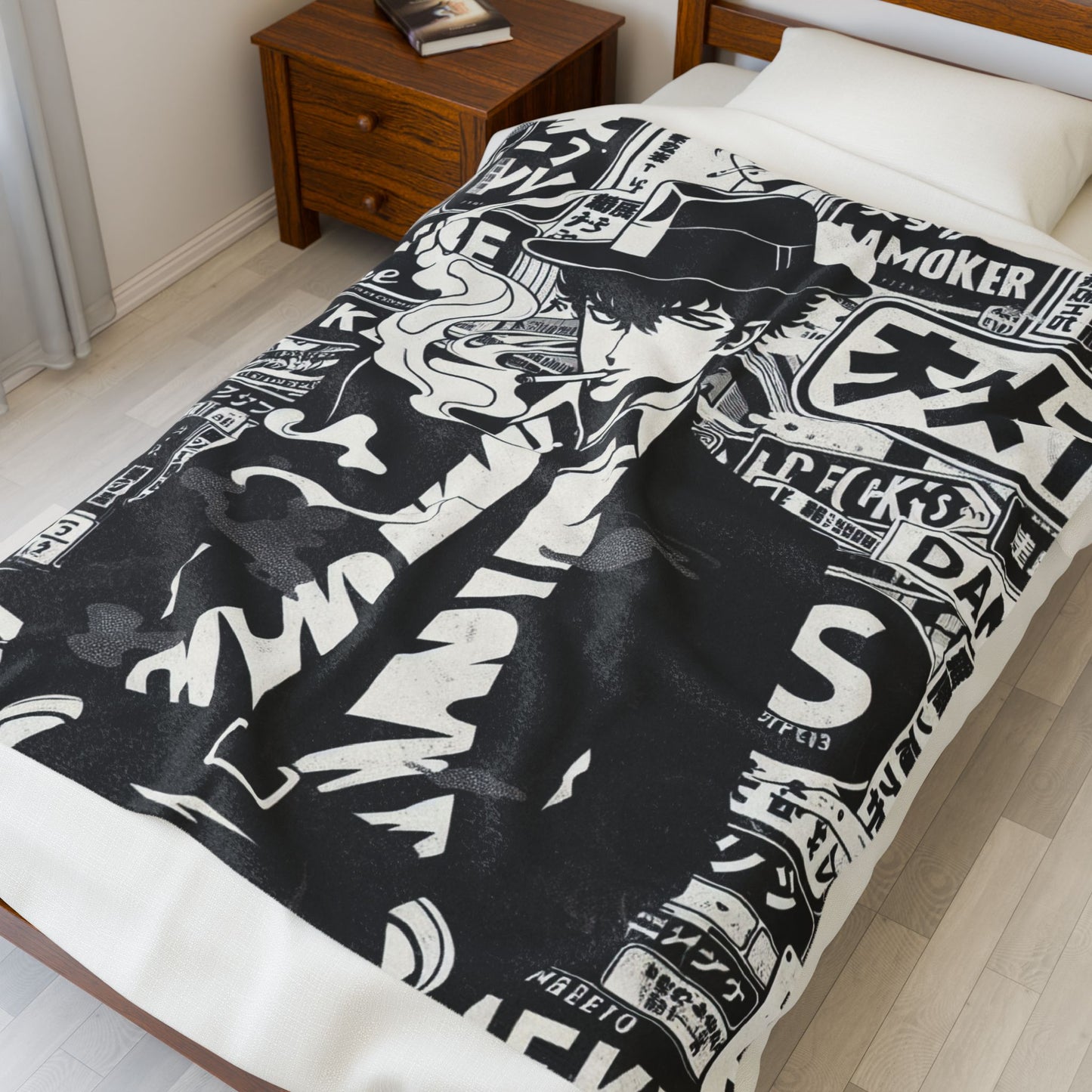 Detective Noir in the City - Plush Blanket