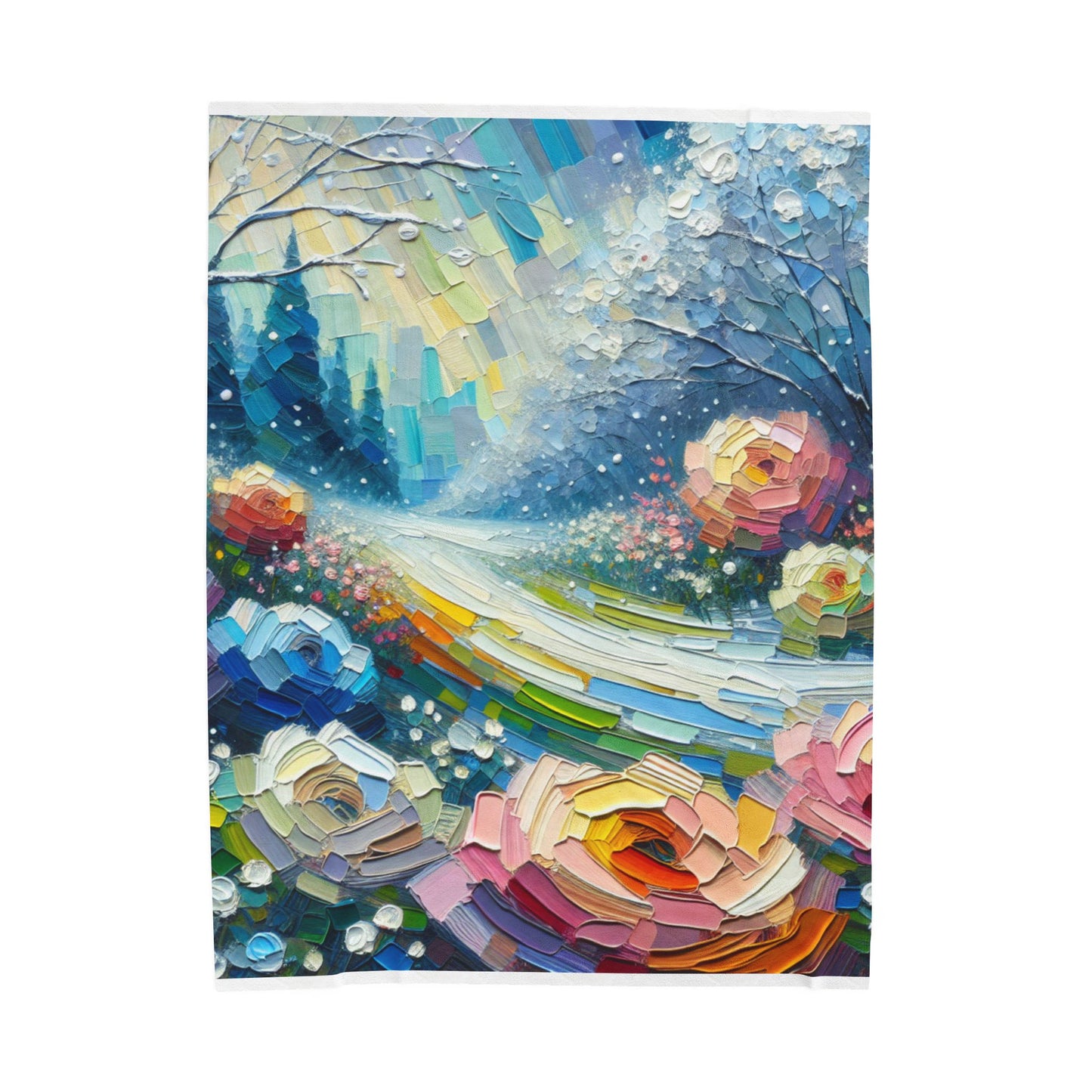 Garden Rainfall Palette- Plush Blanket