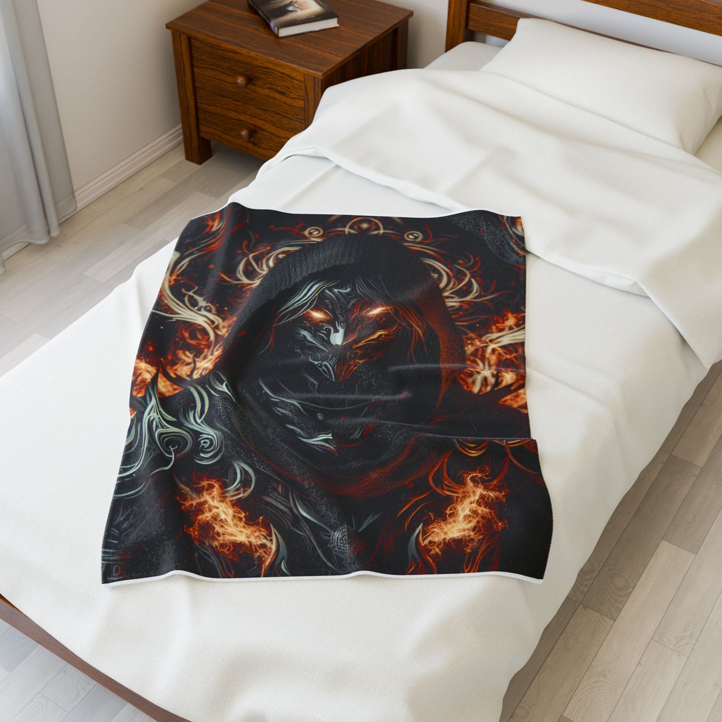 Wicked Flaming Guardian - Plush Blanket