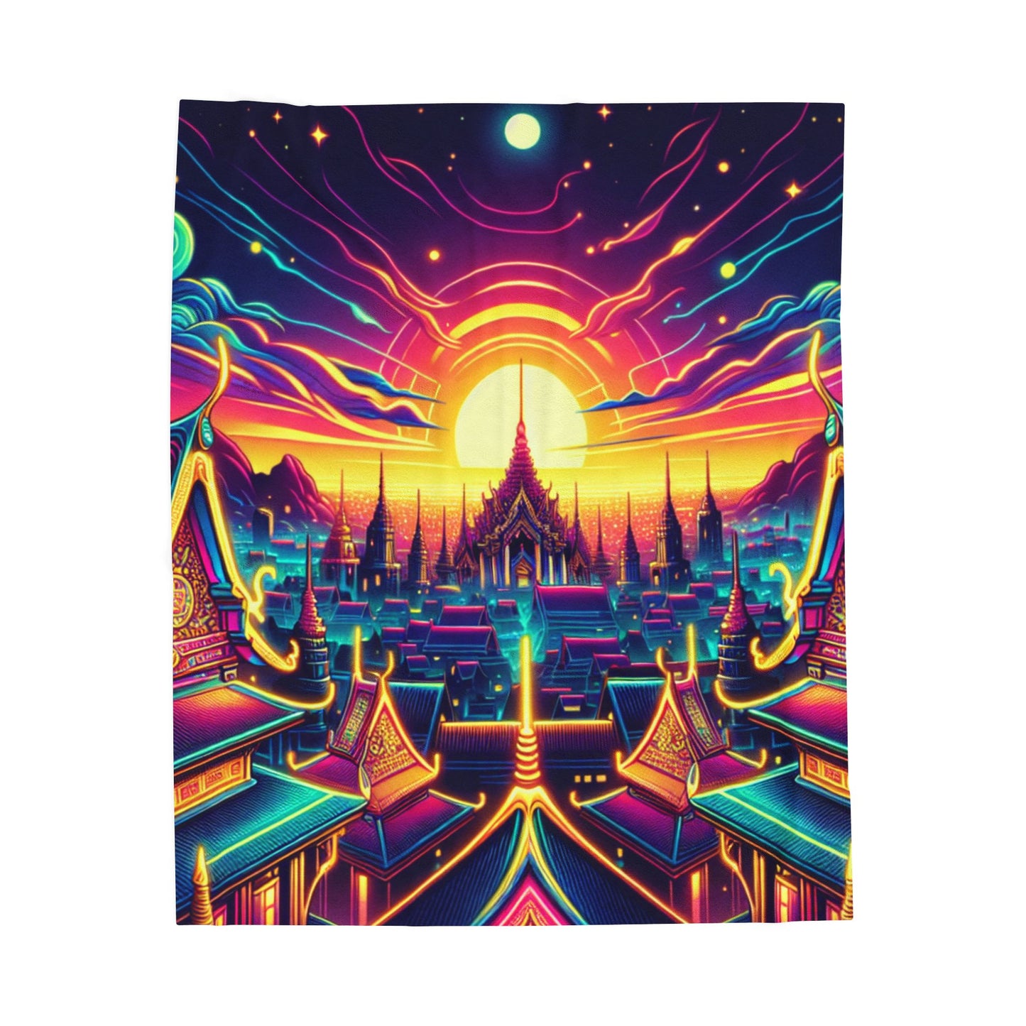 Radiance of the Mystic Temple - Plush Blanket
