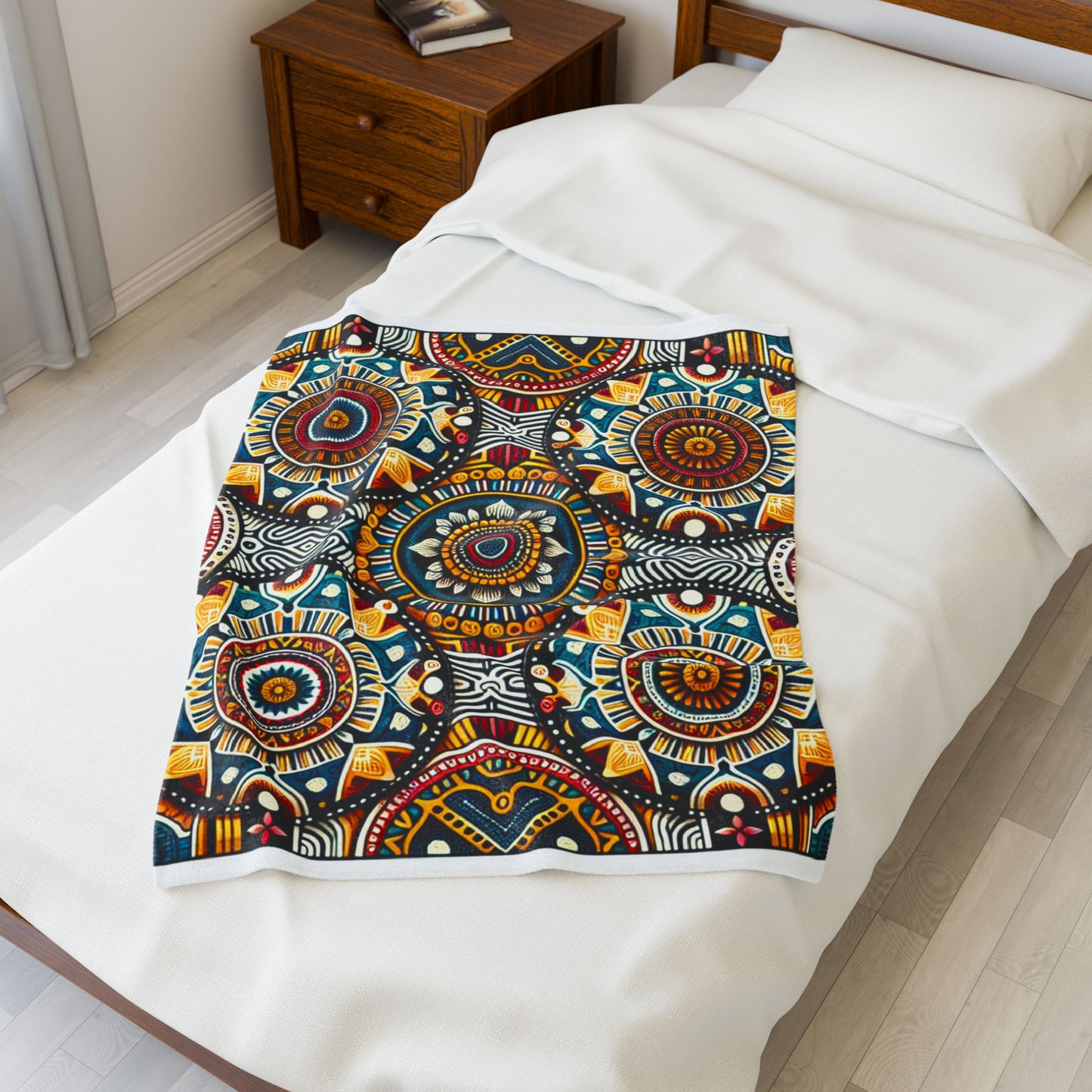Intricate Tapestry of Patterns - Plush Blanket