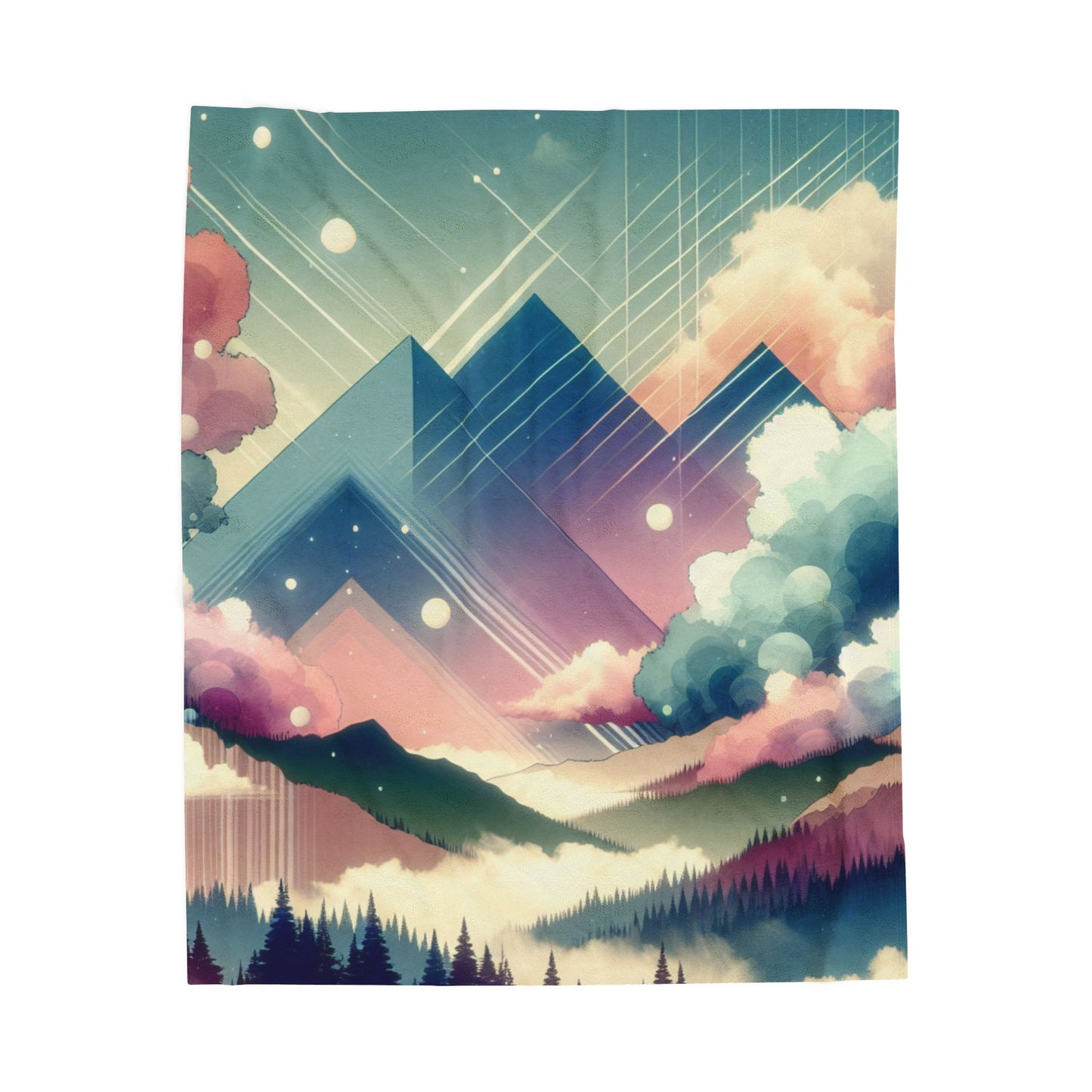 Breathtaking Mountain View - Plush Blanket