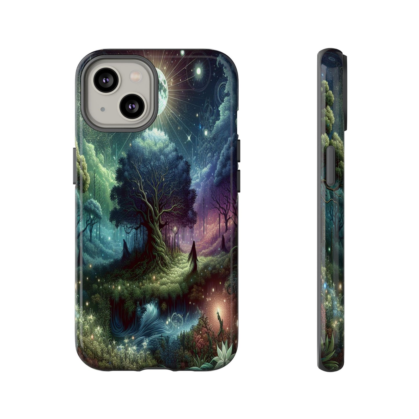 Luminous Forest Nightscape - Phone Case