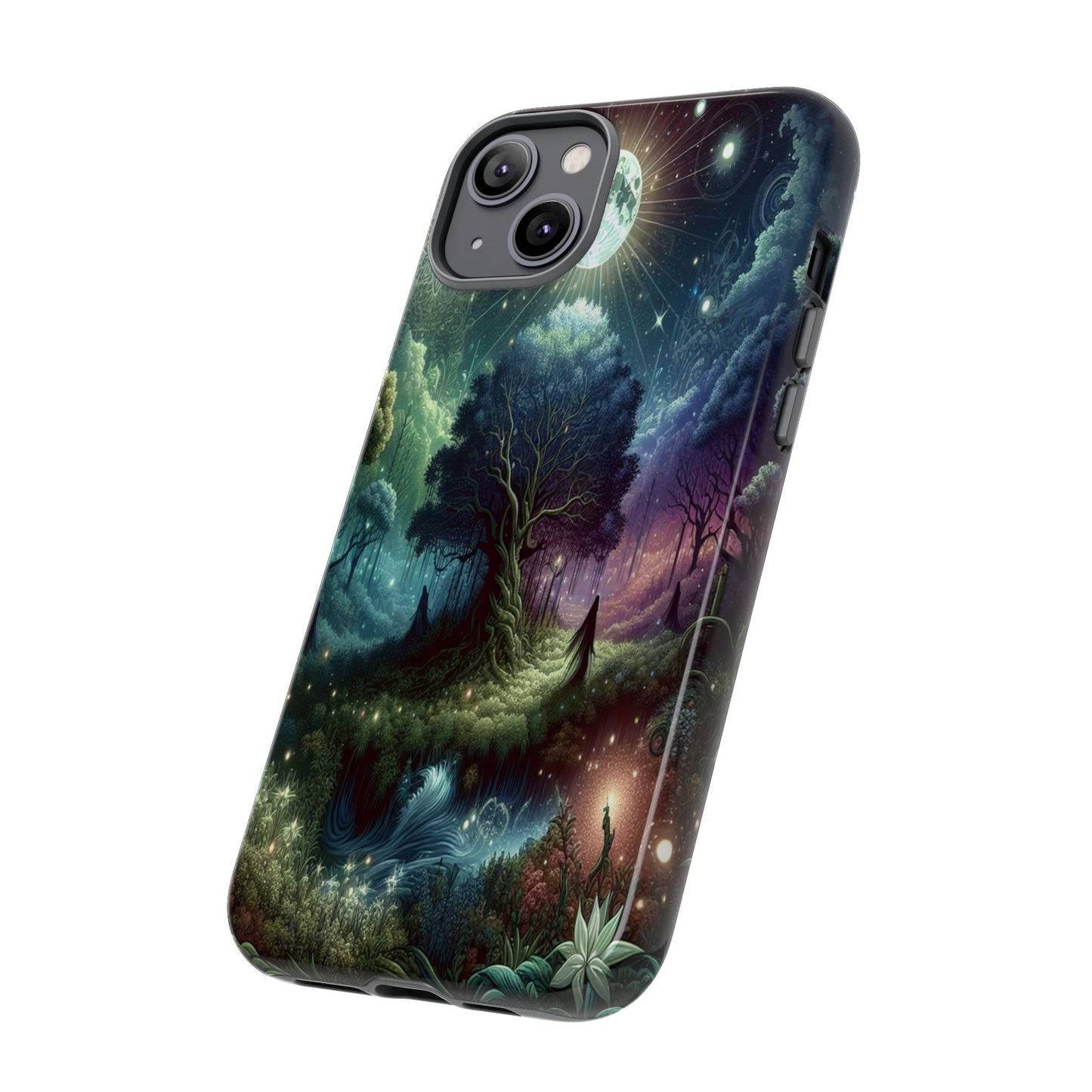 Luminous Forest Nightscape - Phone Case