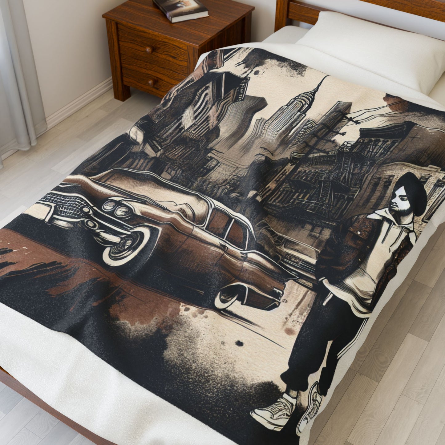 Cruising through Nostalgia - Plush Blanket