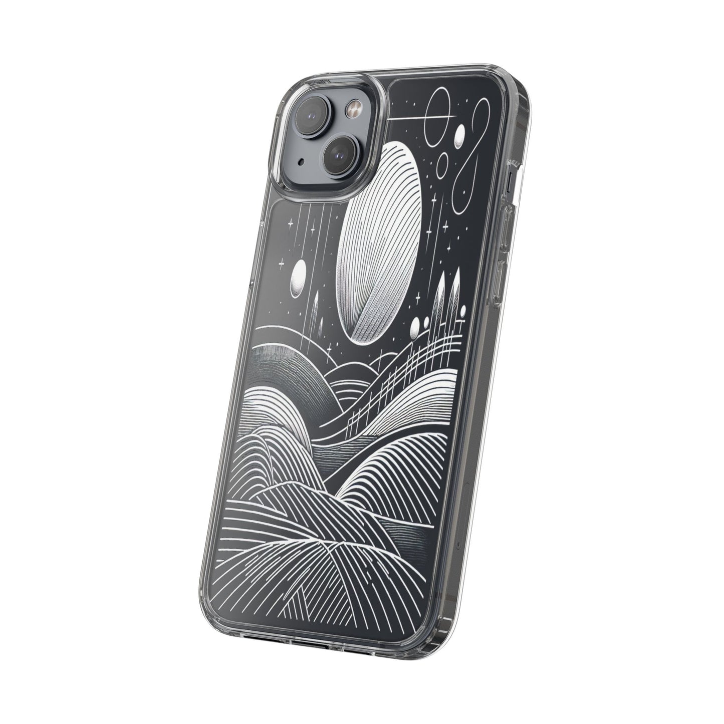 Transparent Lunar Landscapes Iphone Case Compatible With Iphone 16 15 14 - Clear Phone Cover