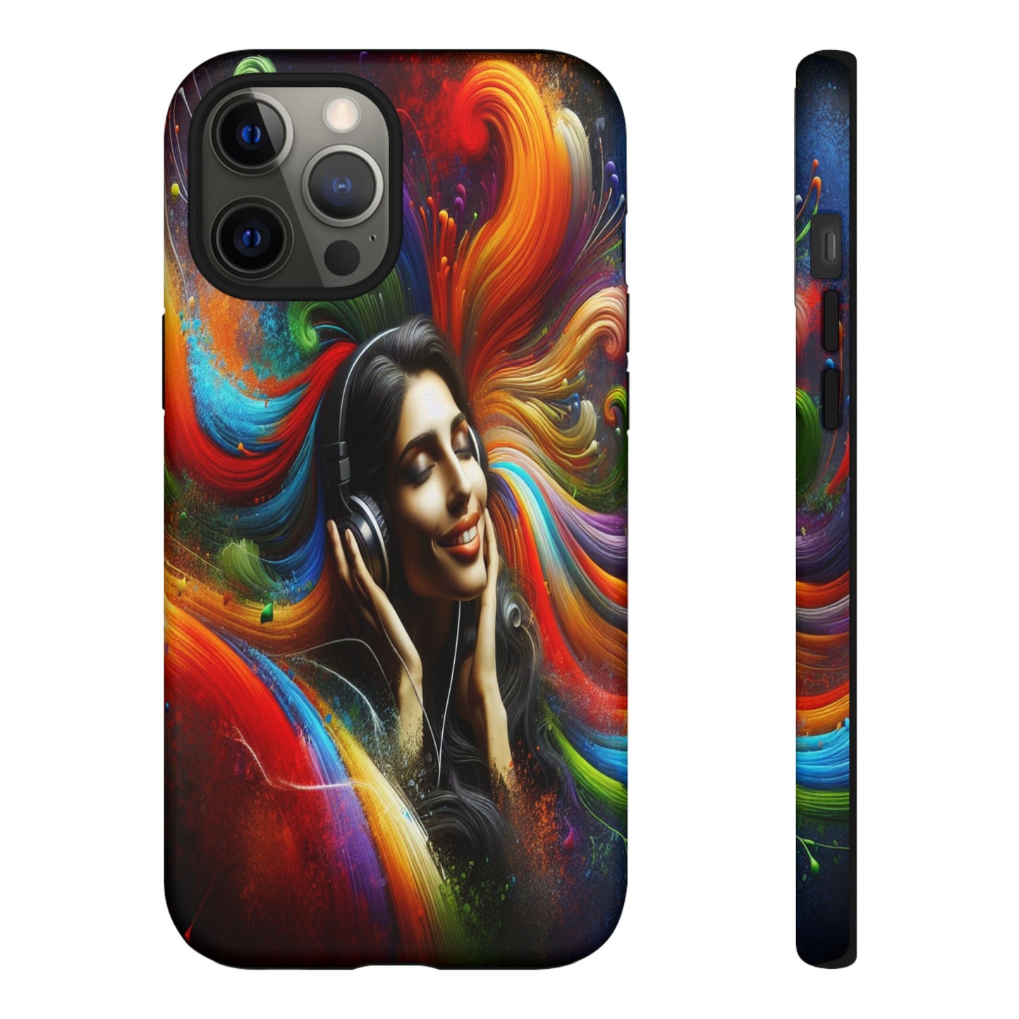 Protective Harmony in Color and Sound Iphone Case Compatible With Iphone 16 15 14 - Phone Cover