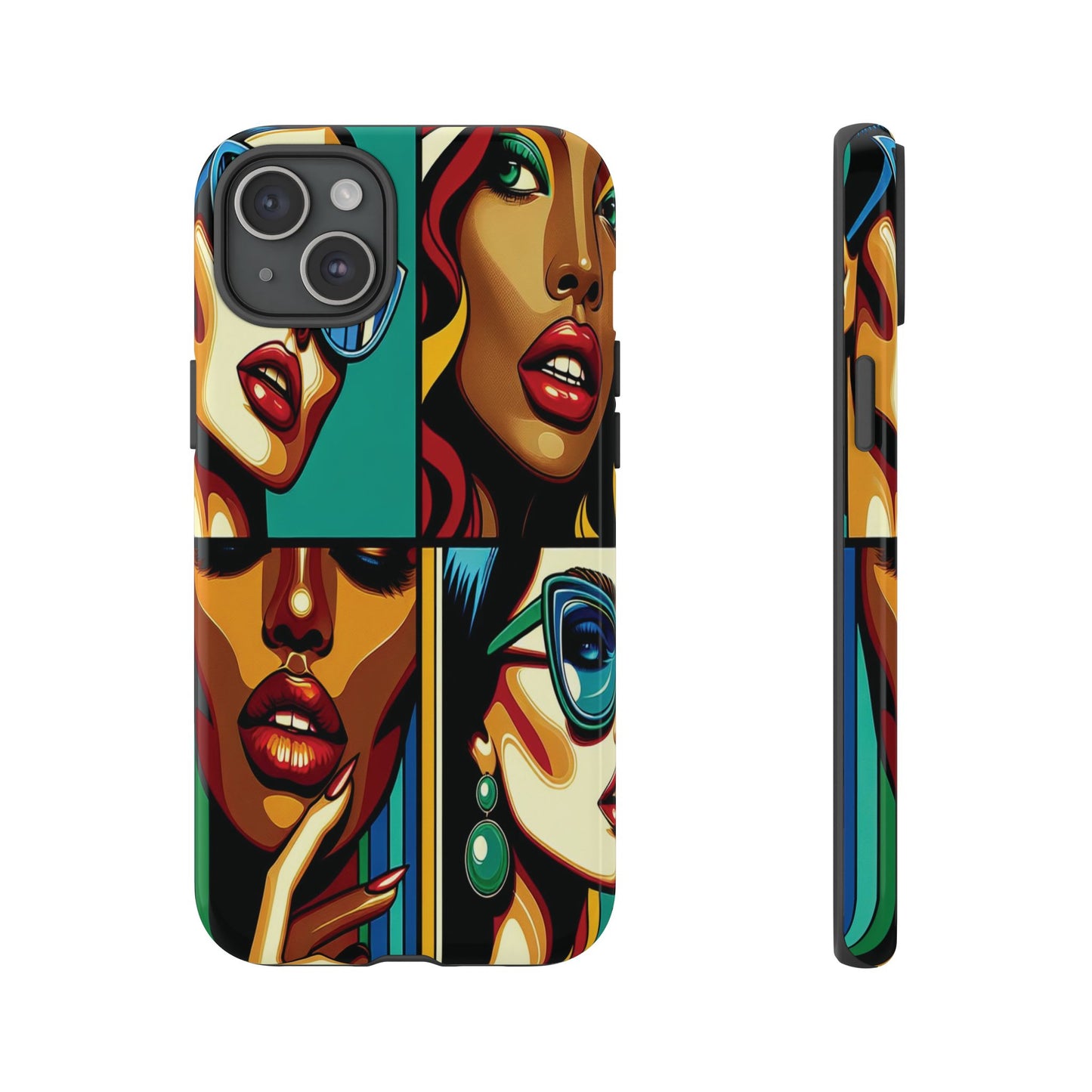 Protective Pop Art Expressions Iphone Case Compatible With Iphone 16 15 14 - Iphone Cover