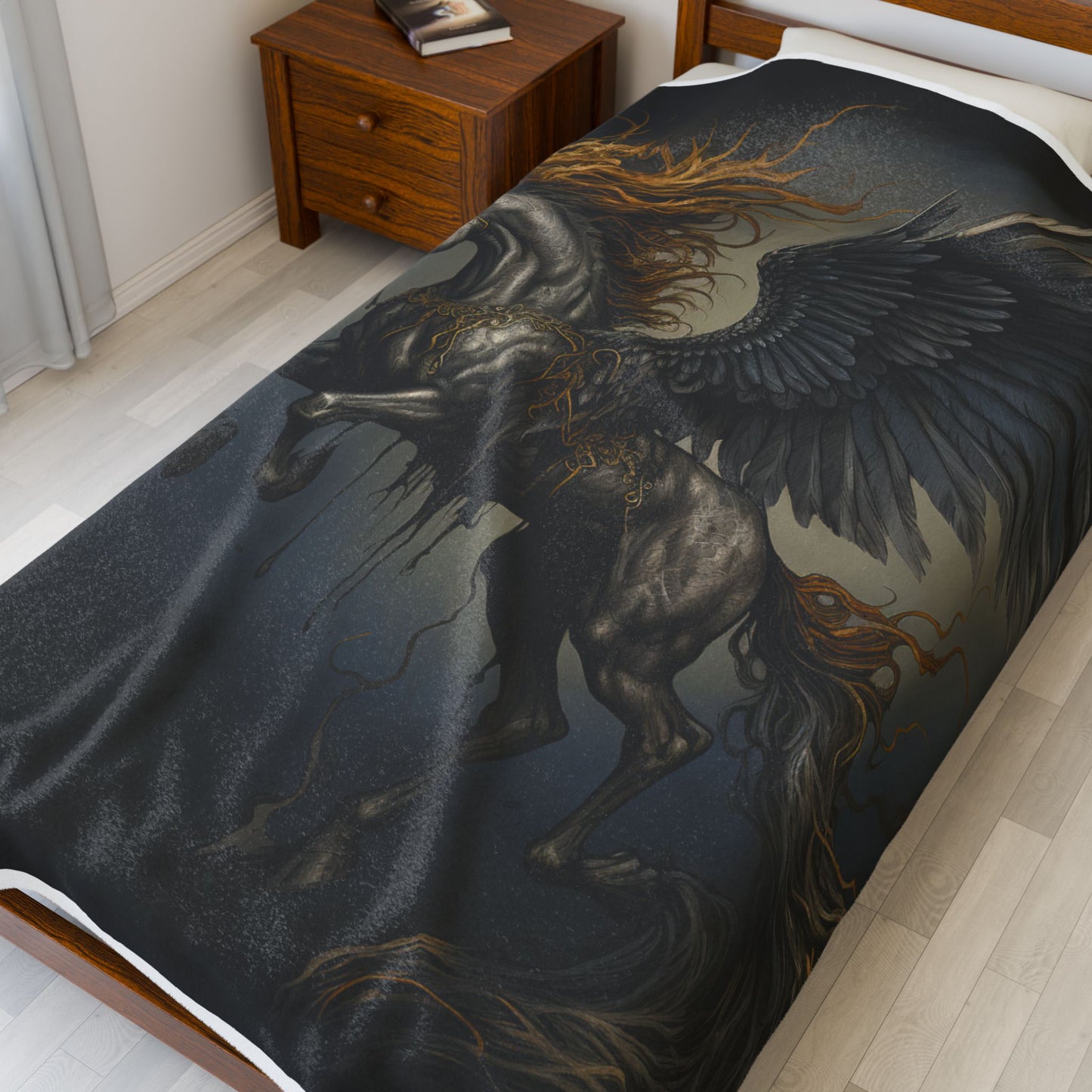Majestic Pegasus in Flight- Plush Blanket