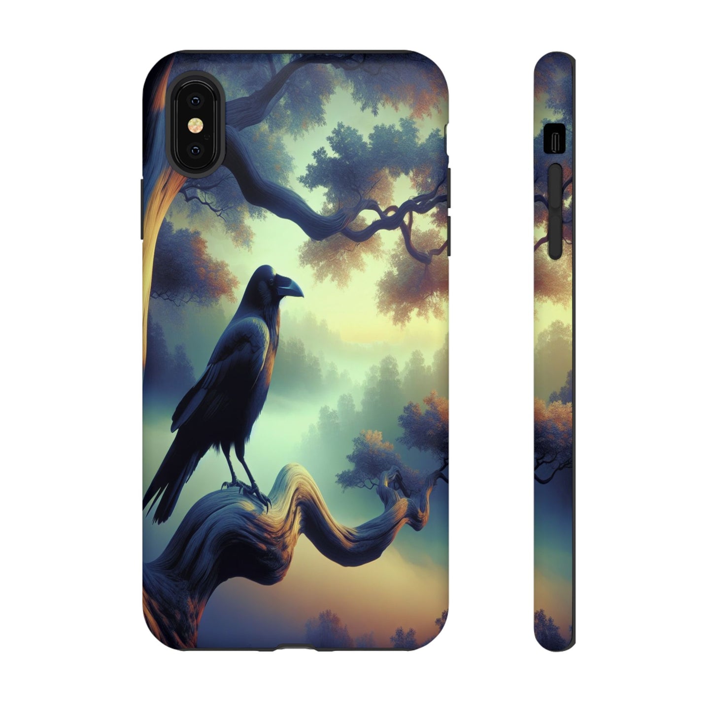 Raven in the Misty Forest - Phone Case