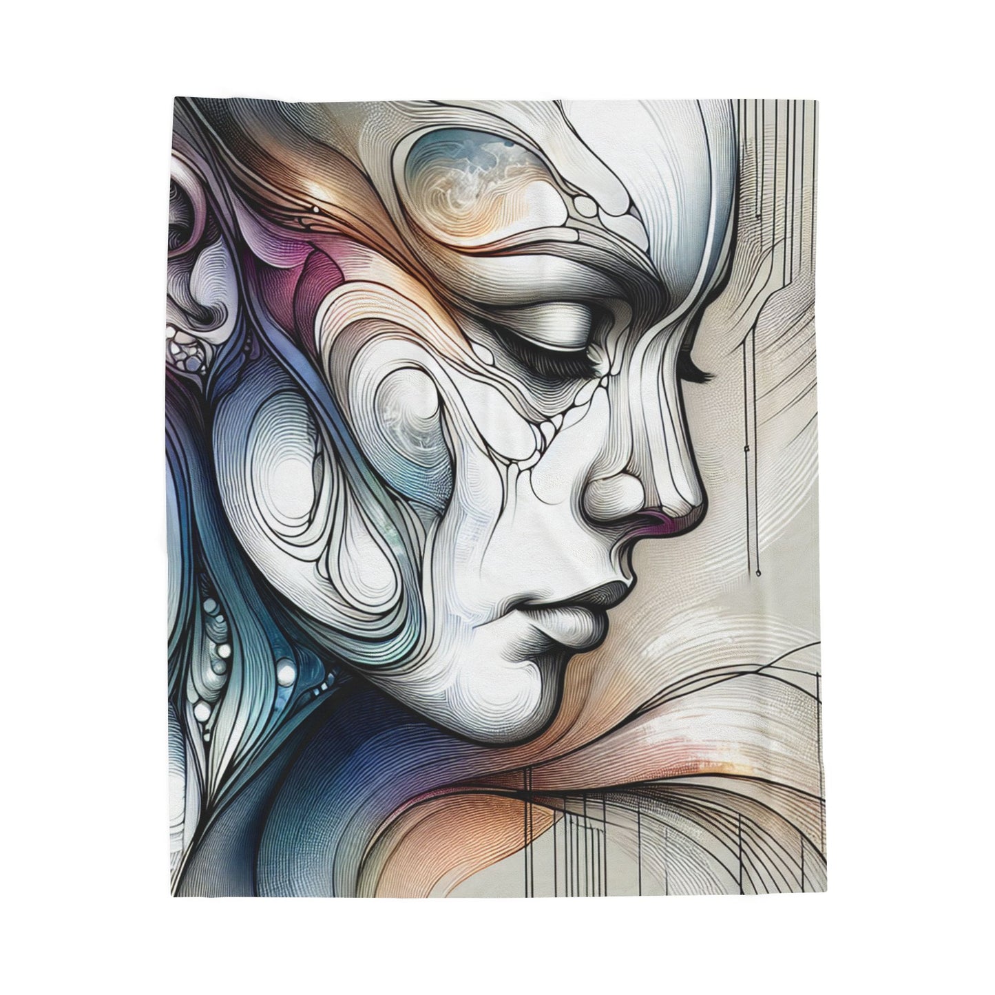 Abstract Contemplation- Plush Blanket